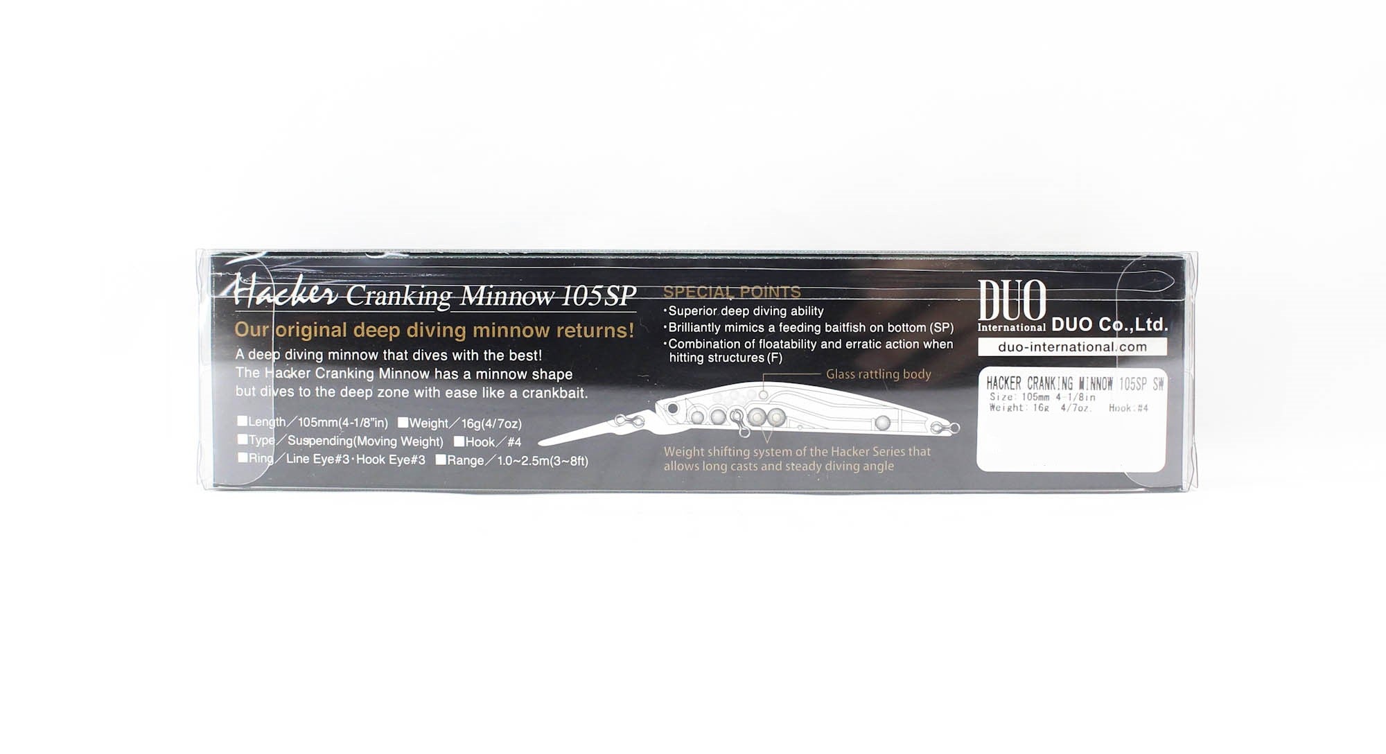 Duo Hacker Slaver Cranking Minnow 105SP SW Suspend Lure CEA0499 (8750)