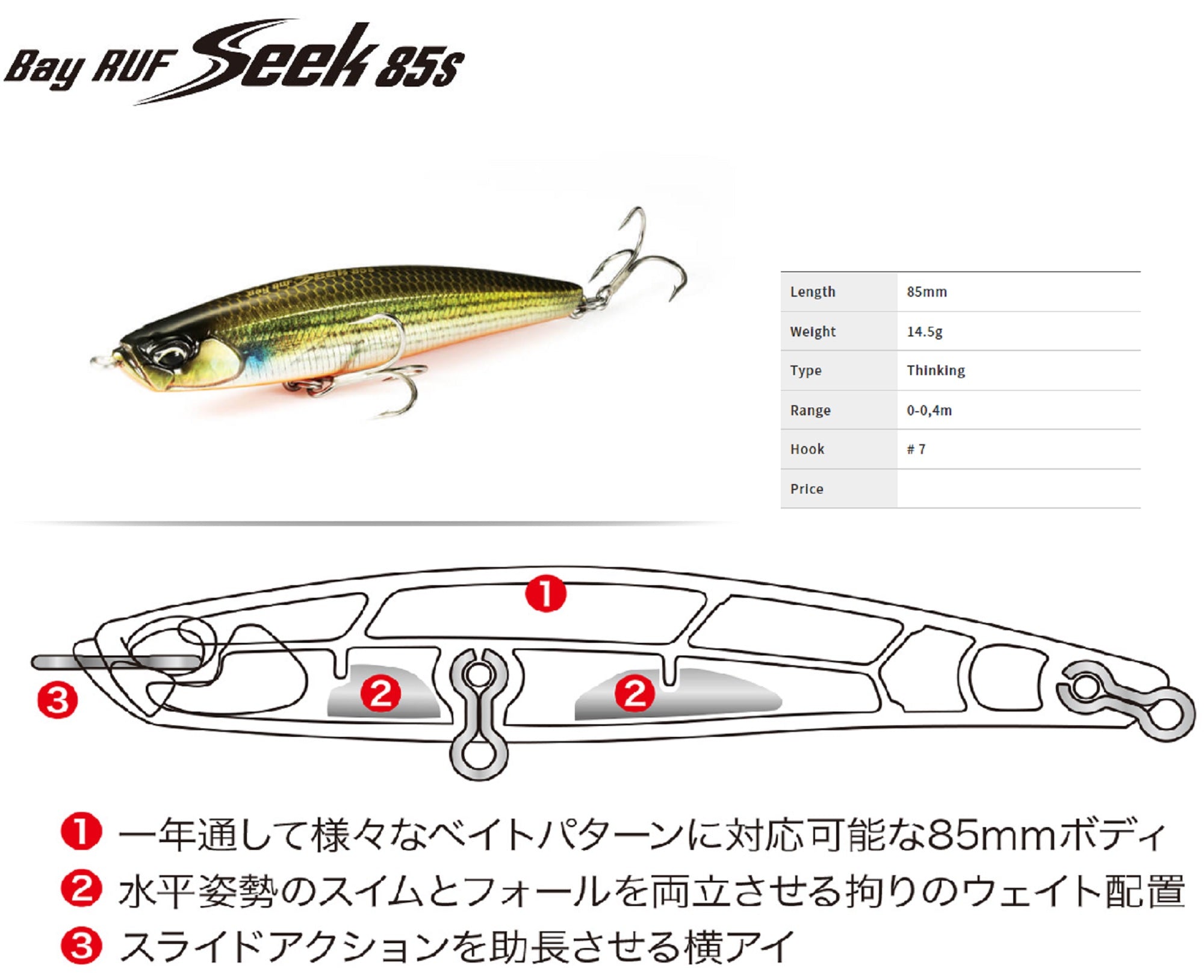 Duo Bay Ruf Seek 85S Sinking Lure MCC0522 (2320)