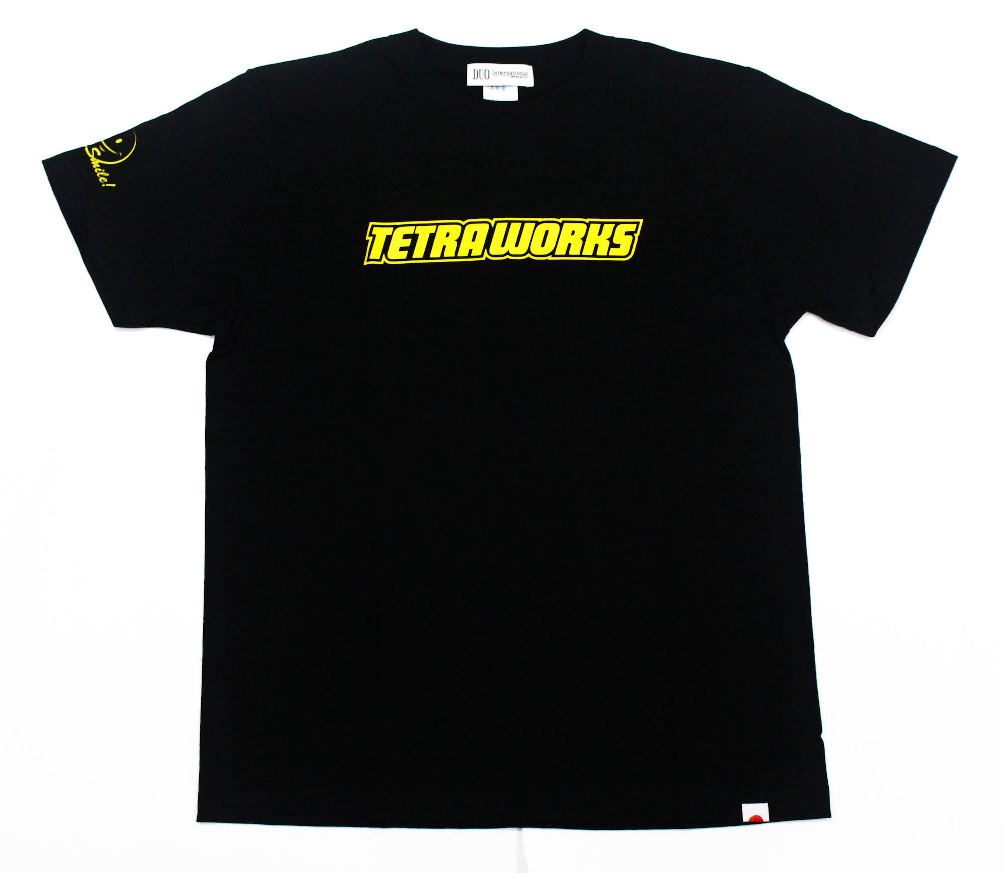 Duo T Shirt Tetra Works More Smile Short Sleeve Cotton Black Size M (3808)