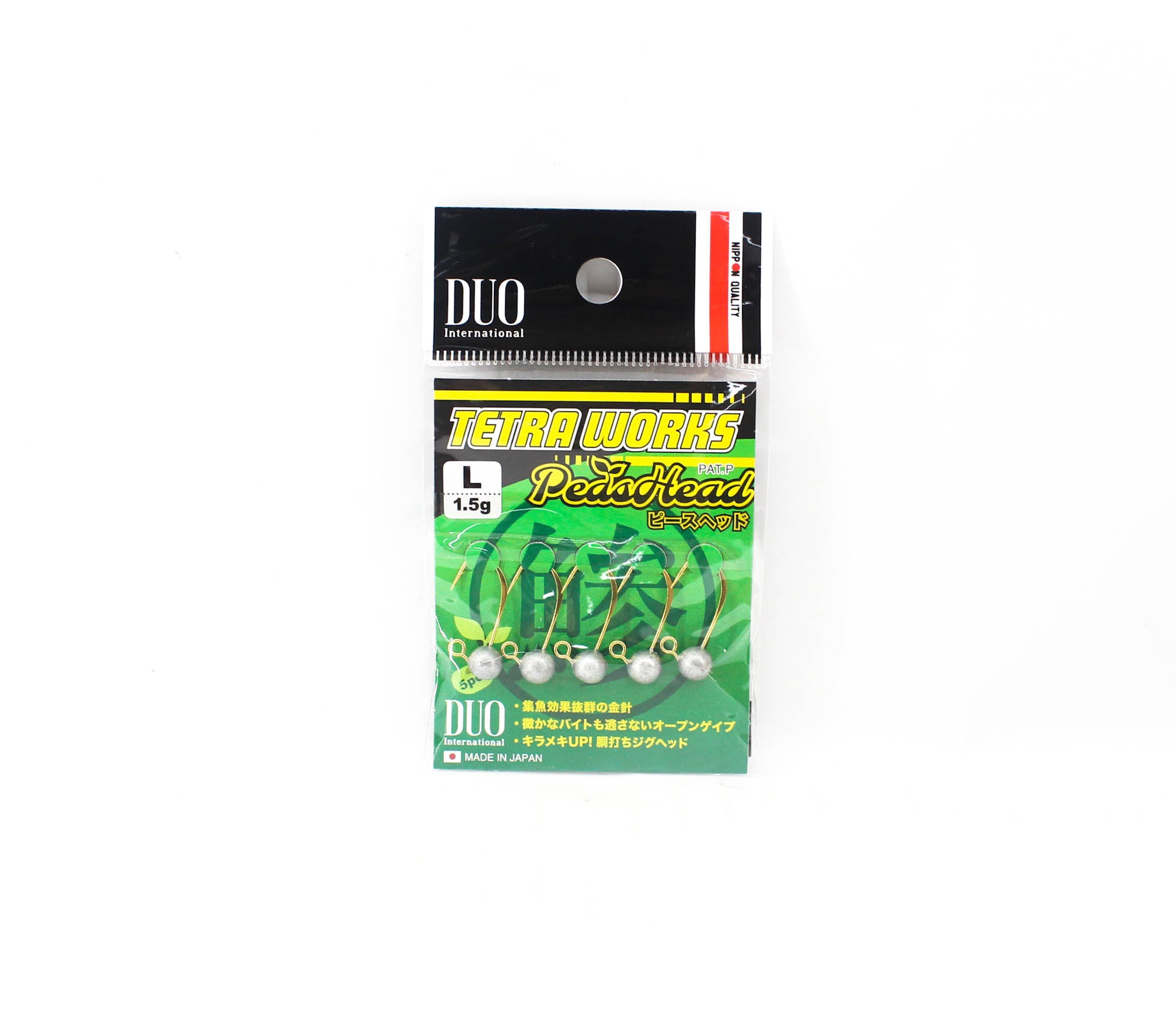 Duo Tetra Works Pea Head 1.5 grams Size L, 5/pack 1.5g (6465)