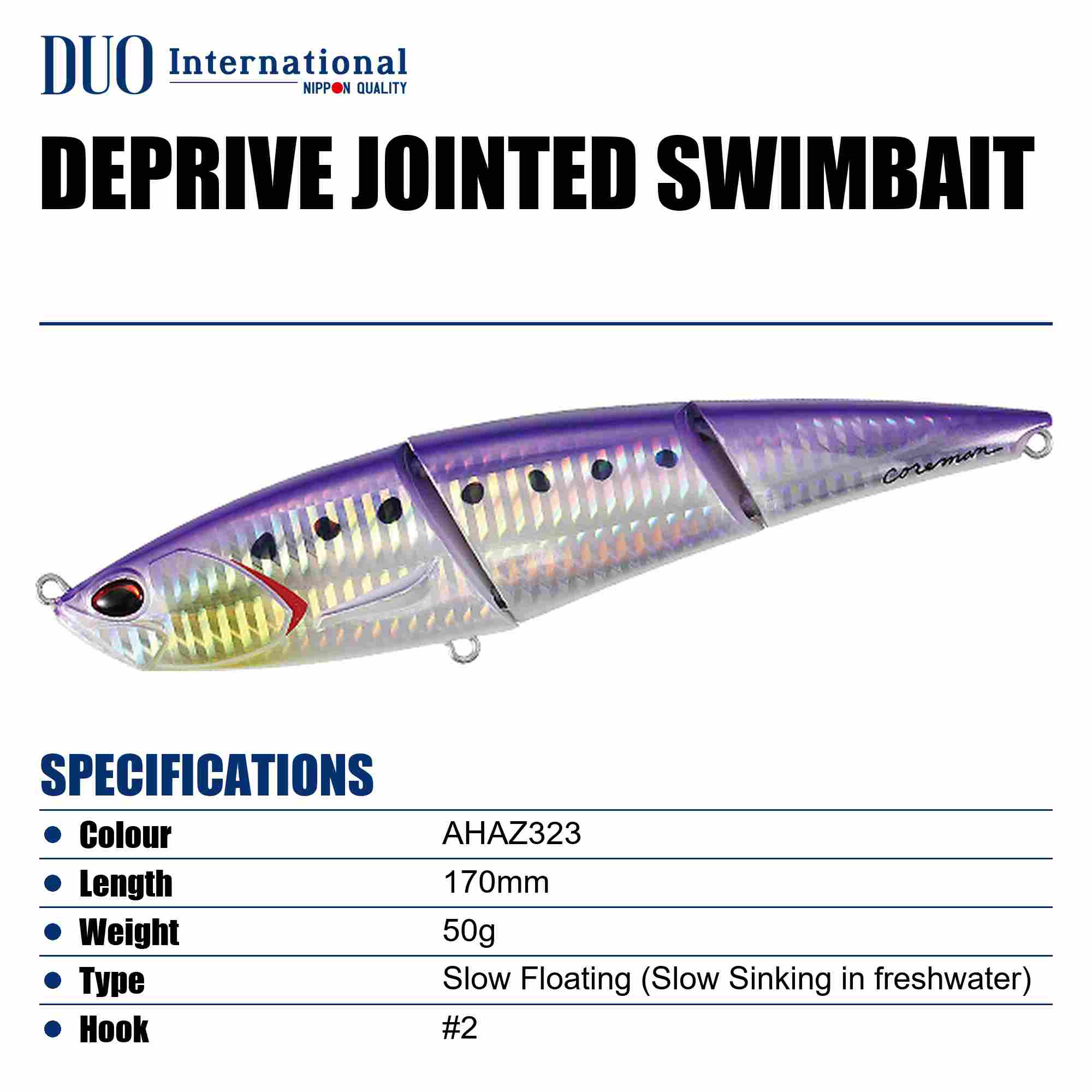 Duo Deprive Jointed Swimbait 170mm 50 grams Floating Lure AHAZ323 (7622)