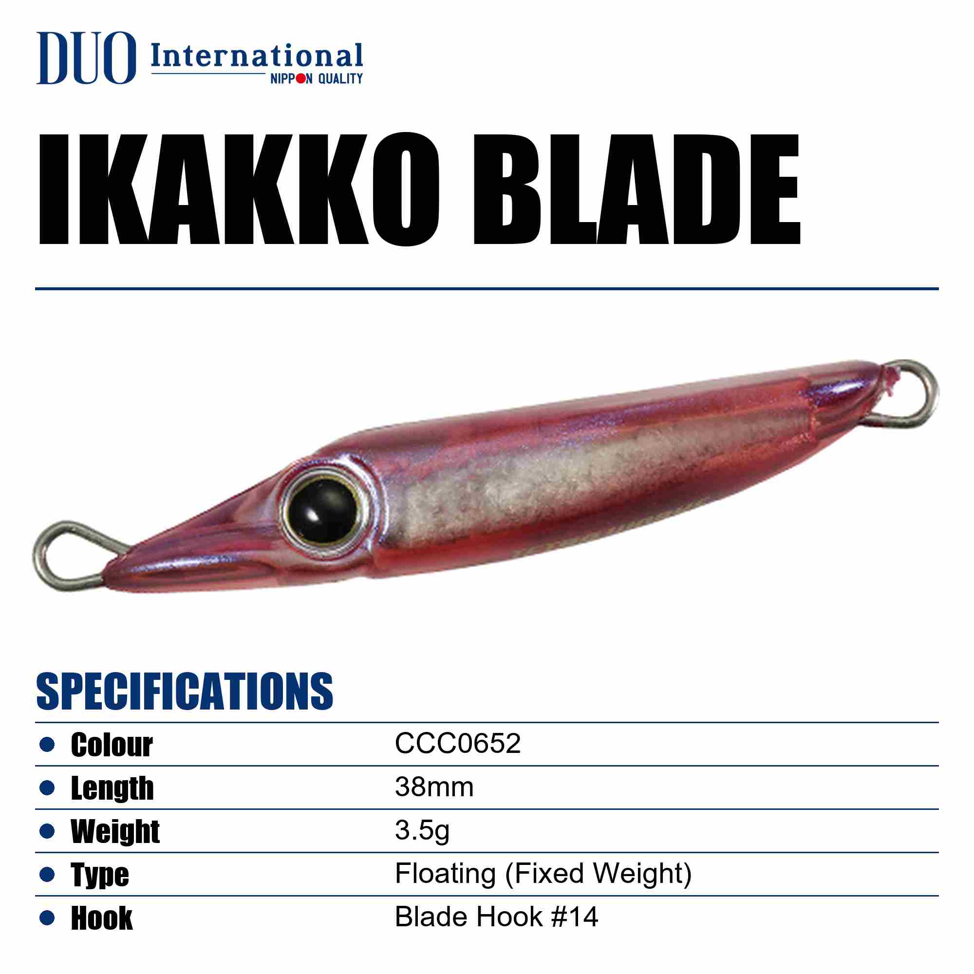 Duo Tetra Works Ikakko Blade 3.5 grams 38 mm Sinking Lure CCC0652 (8049)