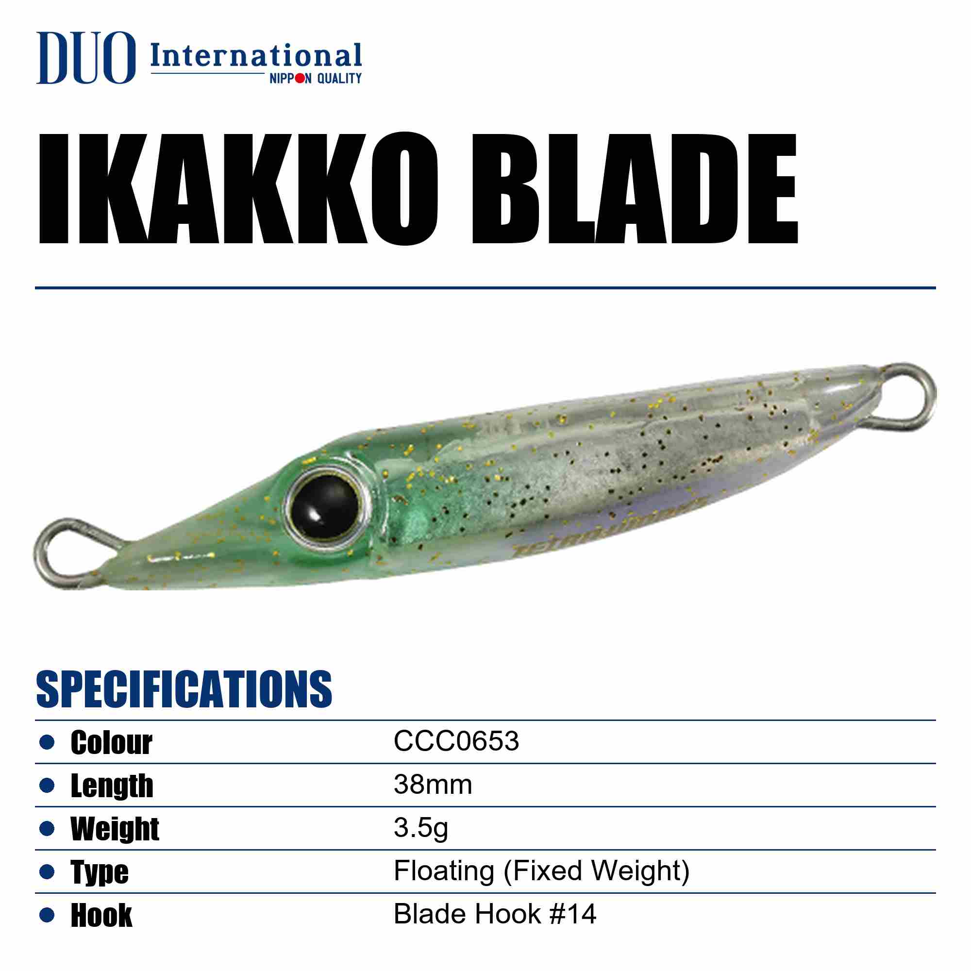 Duo Tetra Works Ikakko Blade 3.5 grams 38 mm Sinking Lure CCC0653 (8056)