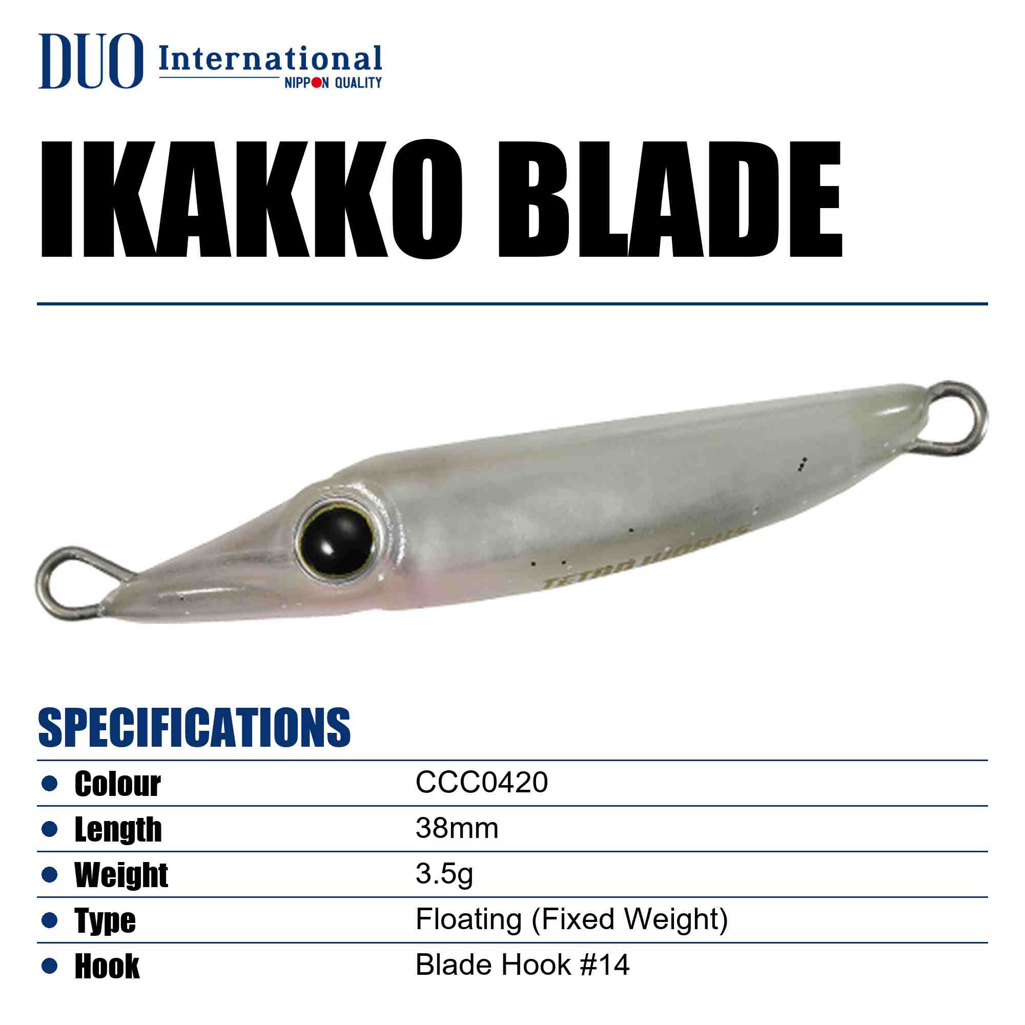 Duo Tetra Works Ikakko Blade 3.5 grams 38 mm Sinking Lure CCC0420 (8094)