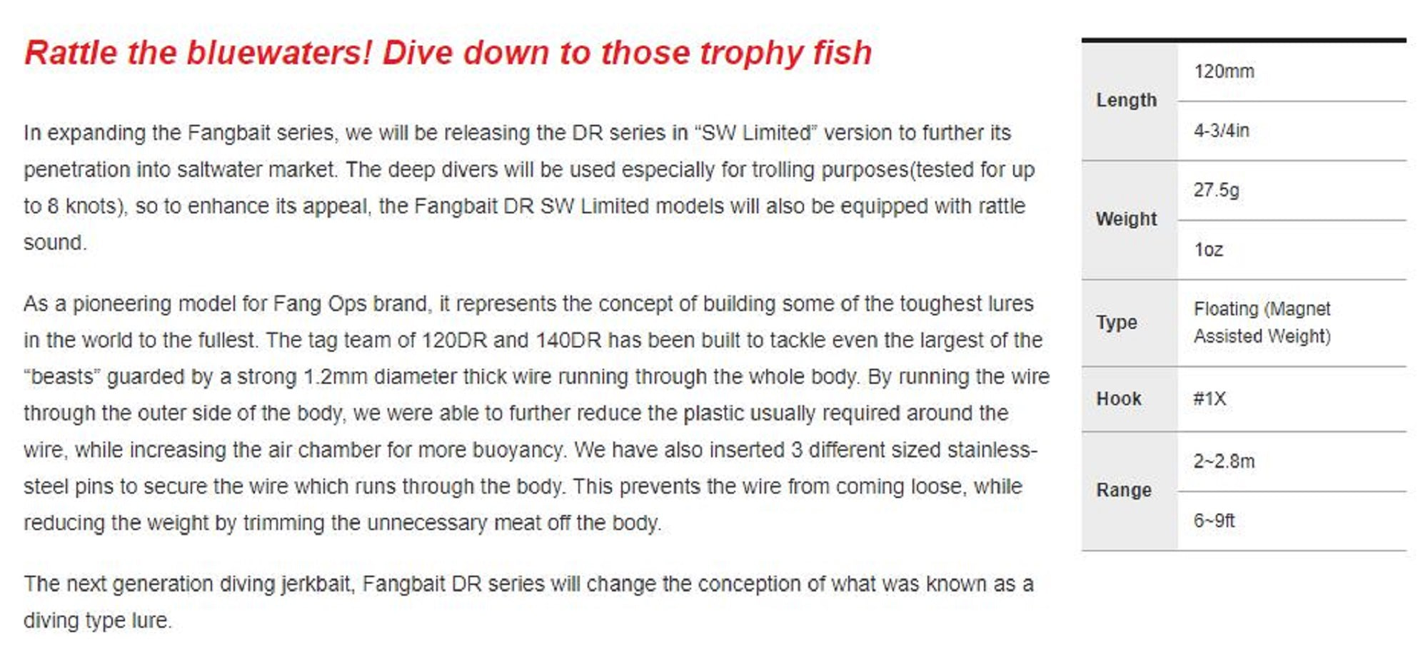 Duo Realis Fangbait 120DR SW Floating Lure AHA0109 (1544)