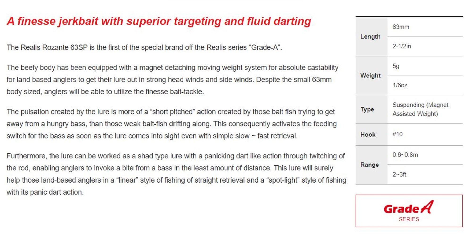 Duo Realis Rozante 63 SP Suspend Lure ADA4071 (4255)
