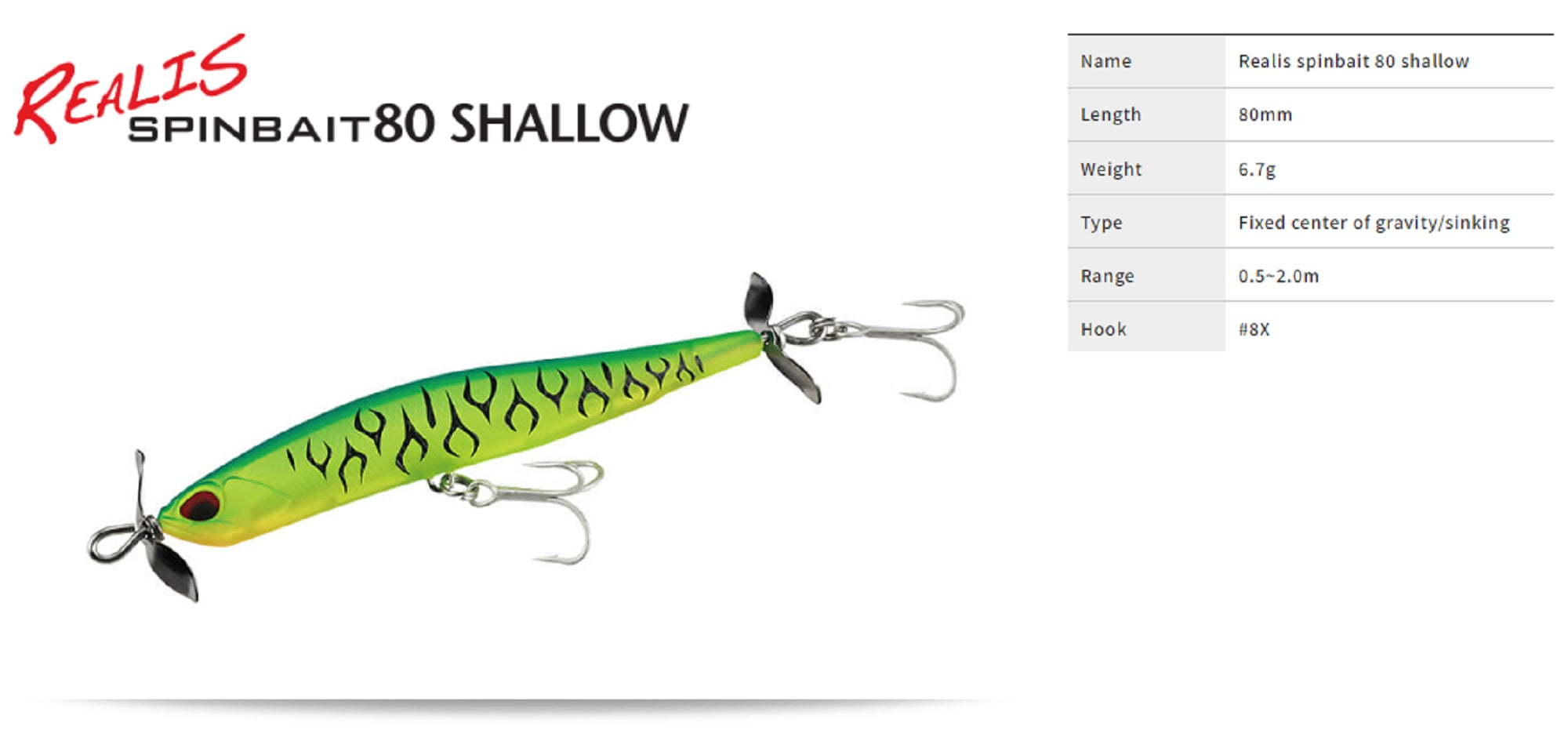 Duo Realis Spin Bait 80 Shallow spinbait spybait Sinkin Lure CCC3176 (0355)
