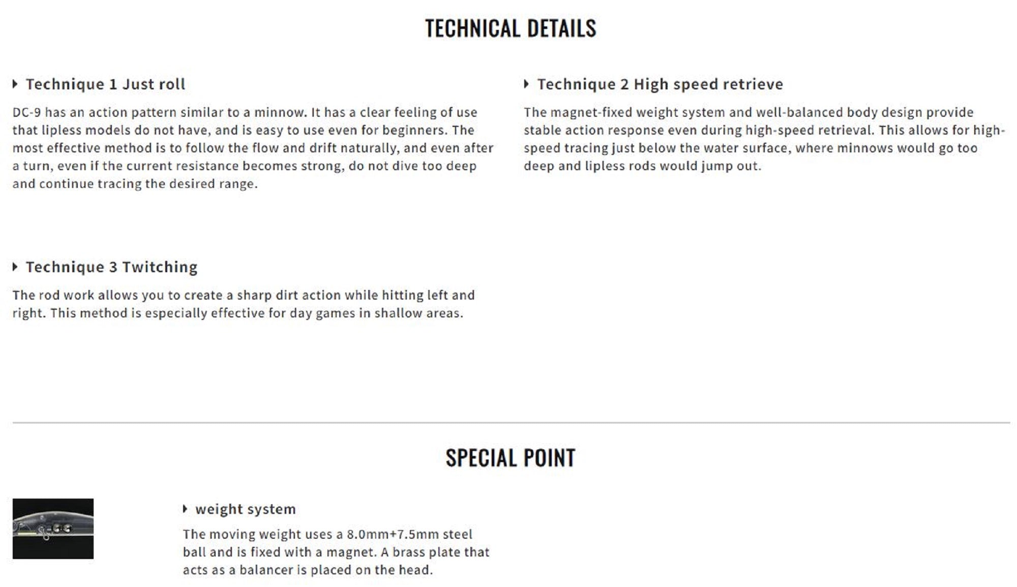 Duo Terrif DC 9 Bullet Floating Lure CCC0676 (0751)