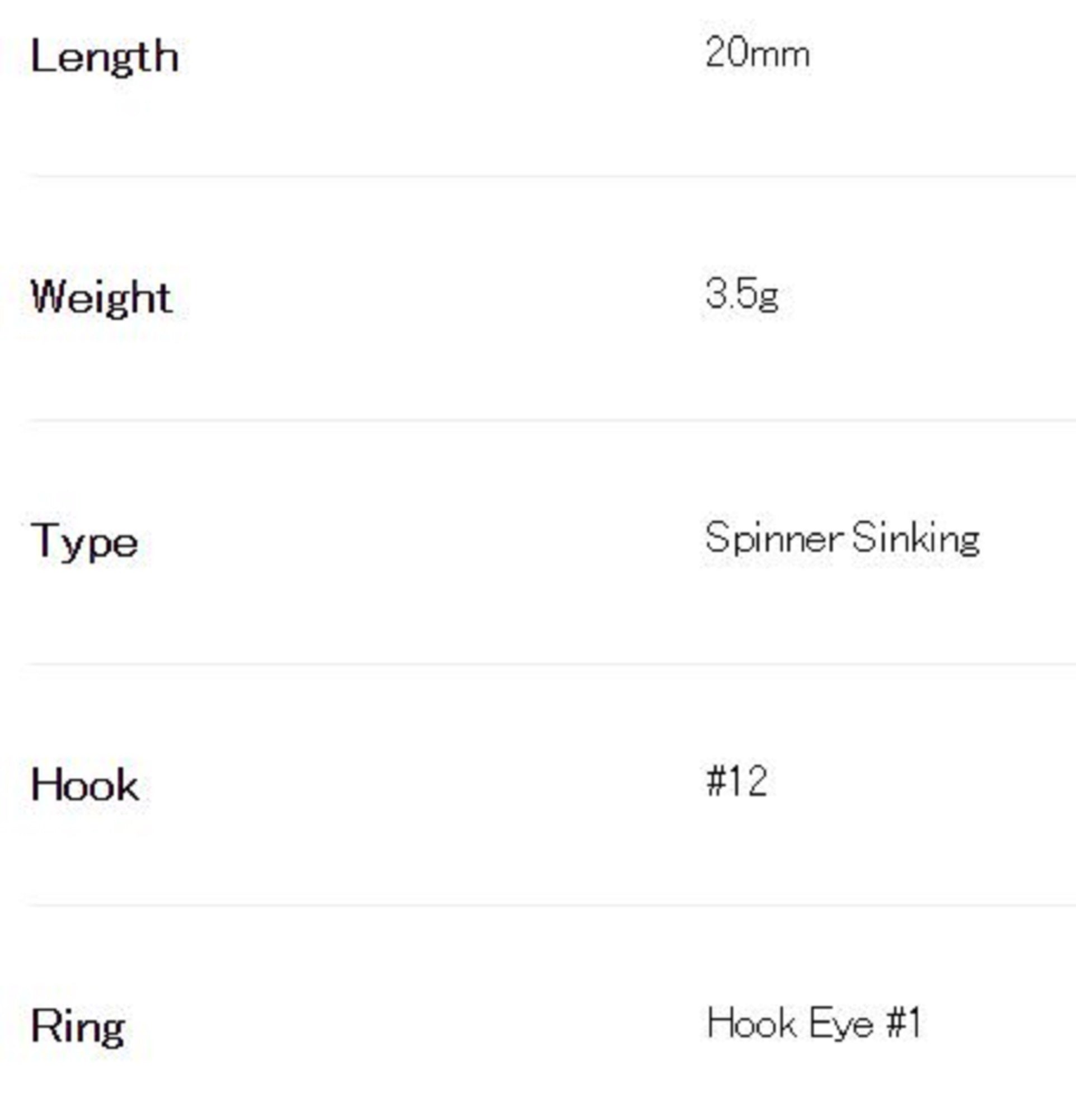 Duo Ryuki Spinner 3.5 grams 20 mm Sinking Lure ANA4076 (6159)