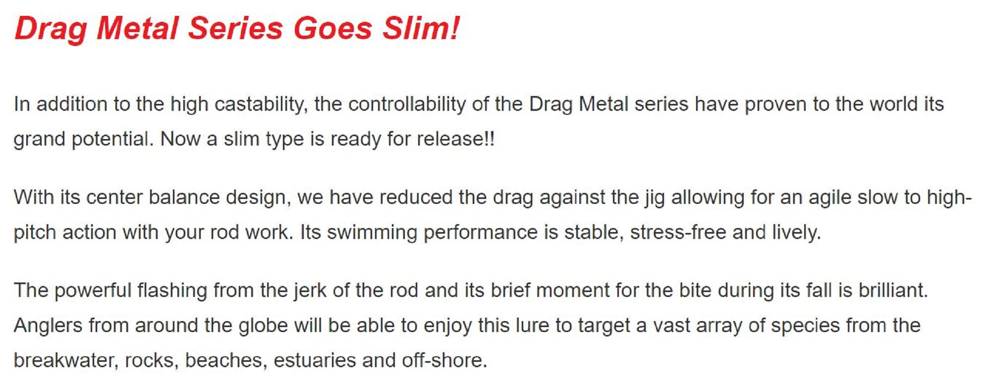Duo Metal Jig Drag Metal Cast Slim 30 grams ACC0672 (8399)