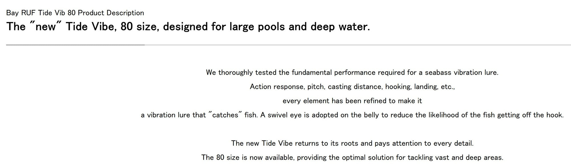 Duo Bay Ruf Tide Vib 80 Sinking Vibration Lure CLB0230 (9259)