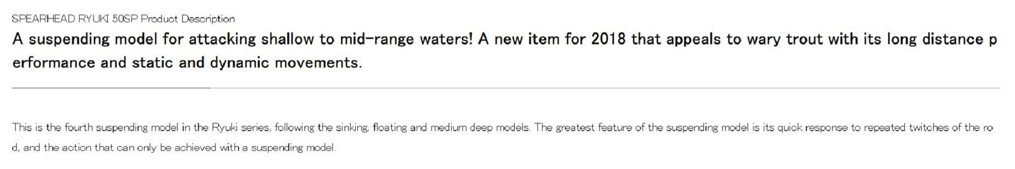 Duo Spearhead Ryuki 50SP Suspend Lure CEA3006 (8749)