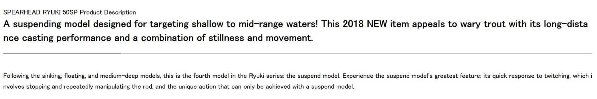 Duo Spearhead Ryuki 50SP Suspend Lure CRA3050 (6765)