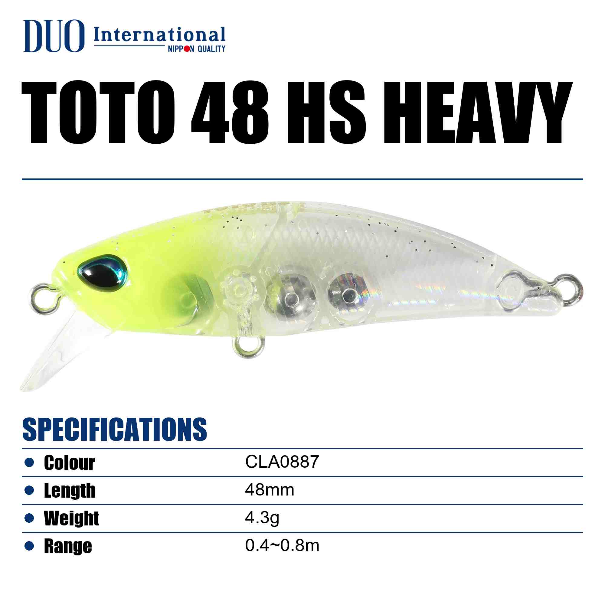 Duo Tetra Works Toto 48 HS Heavy Sinking Lure CLA0887 (5637)