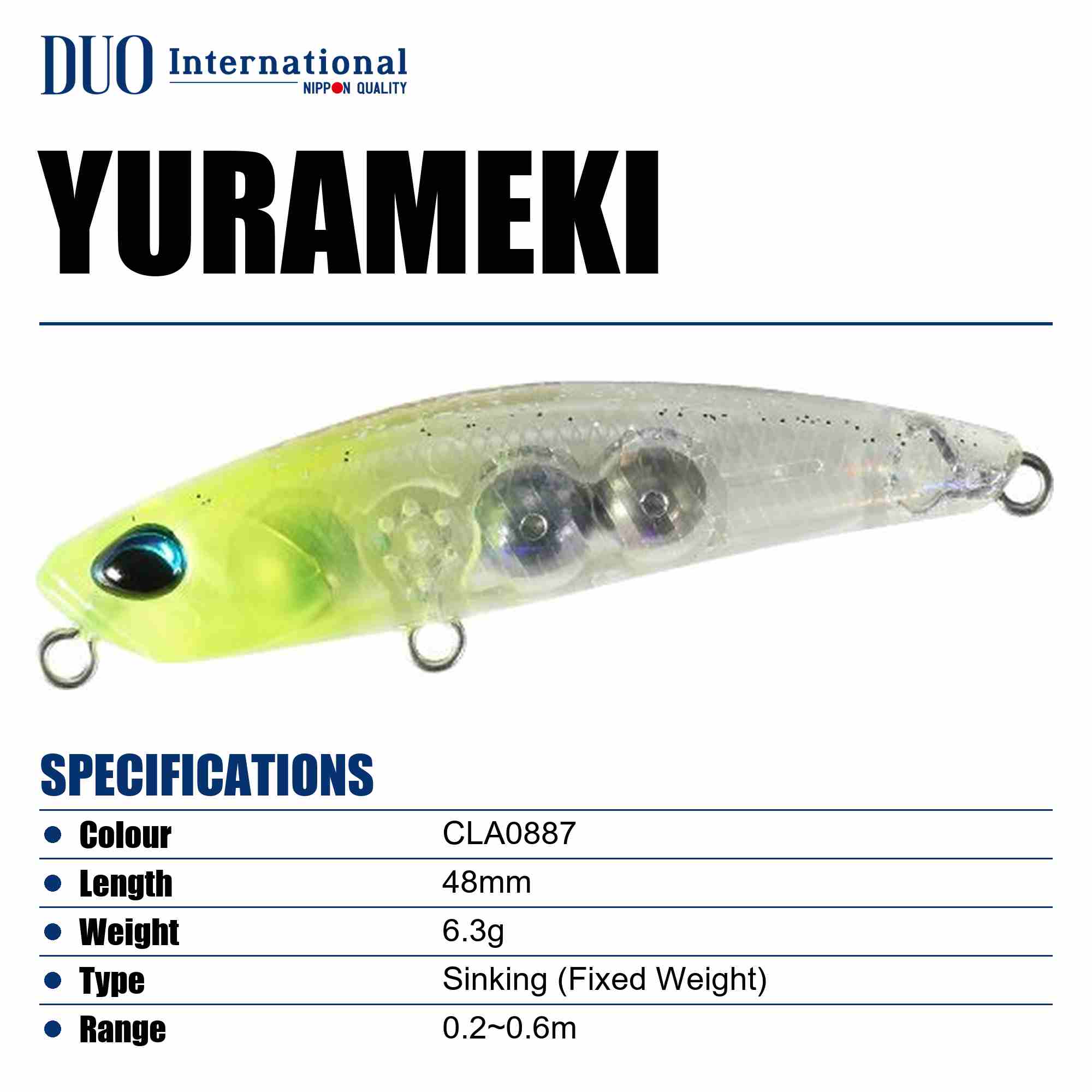 Duo Tetra Works Yurameki 48 mm Sinking Lure CLA0887 (5712)