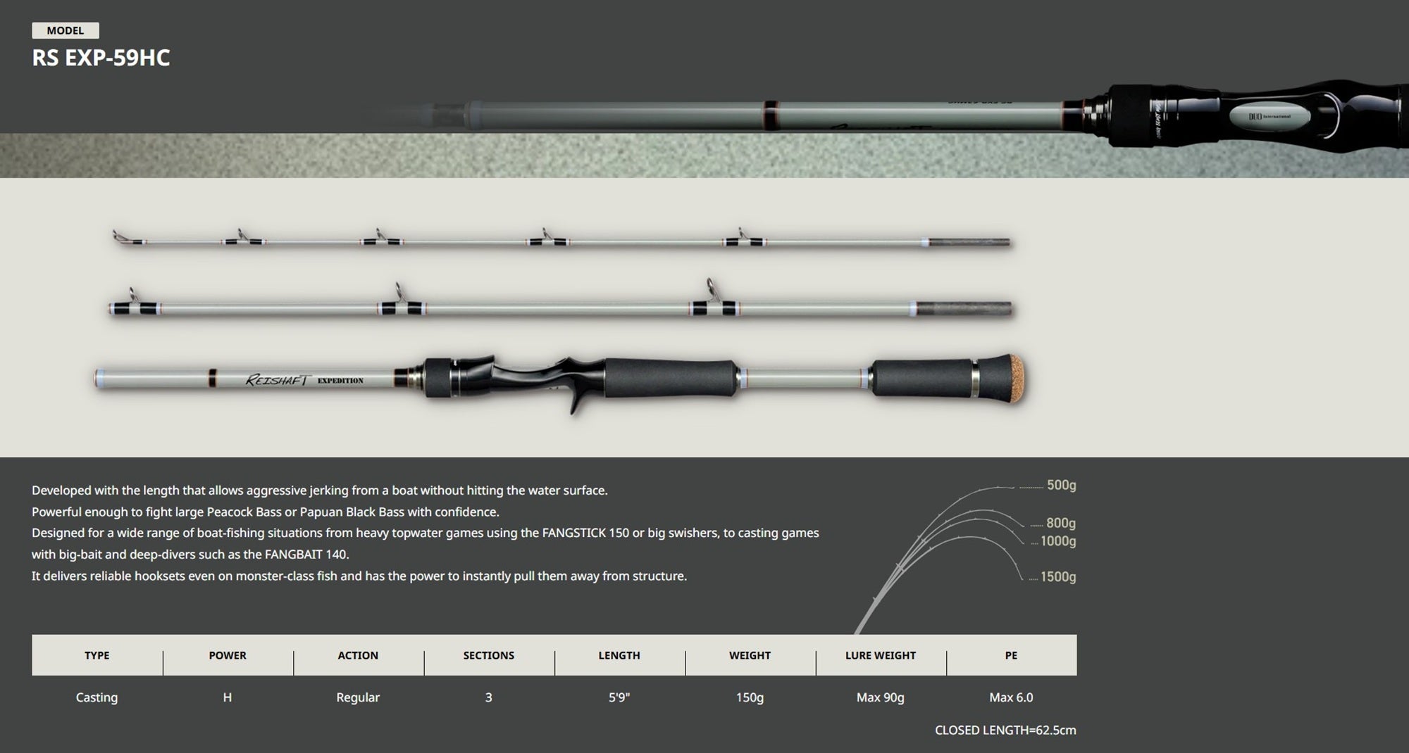 Duo Rei Shaft Expedition RS EXP-59HC Max P.E 6 (8829)