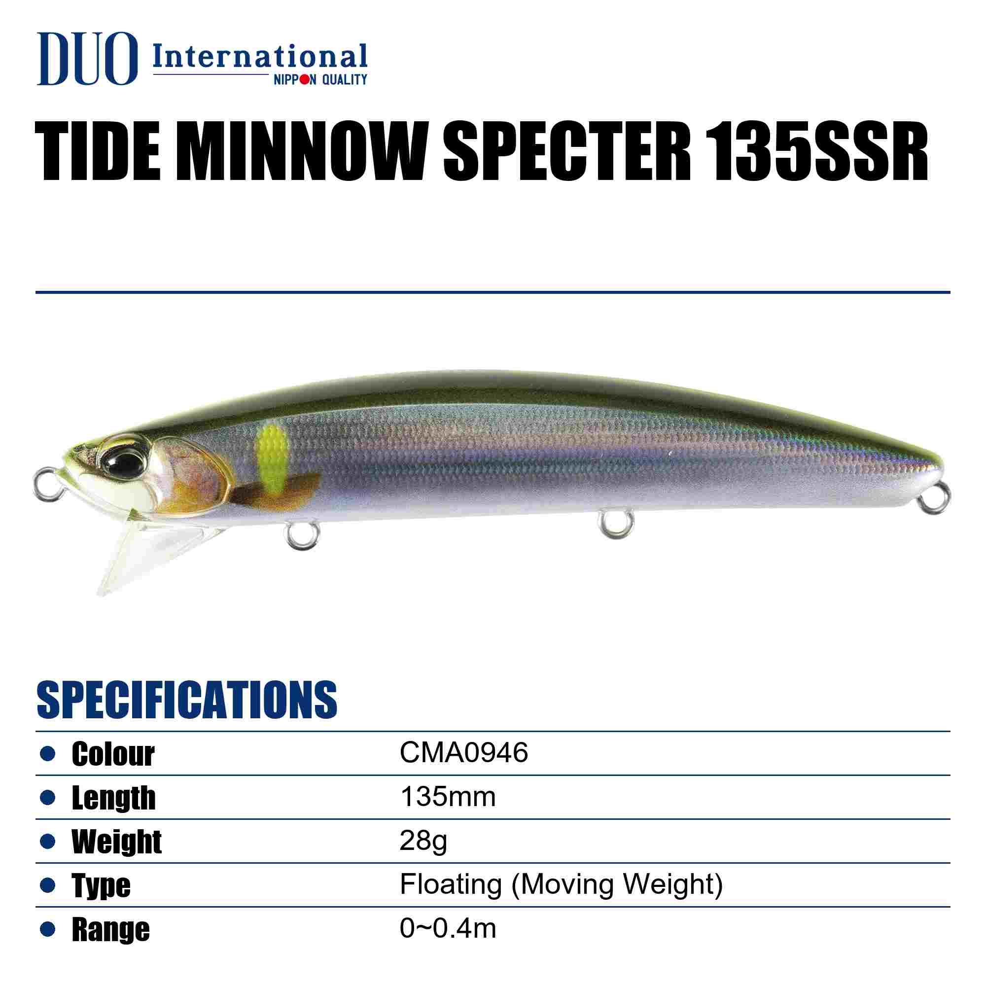 Duo Tide Minnow Specter 135SSR Suspend Lure CMA0946 (9697)
