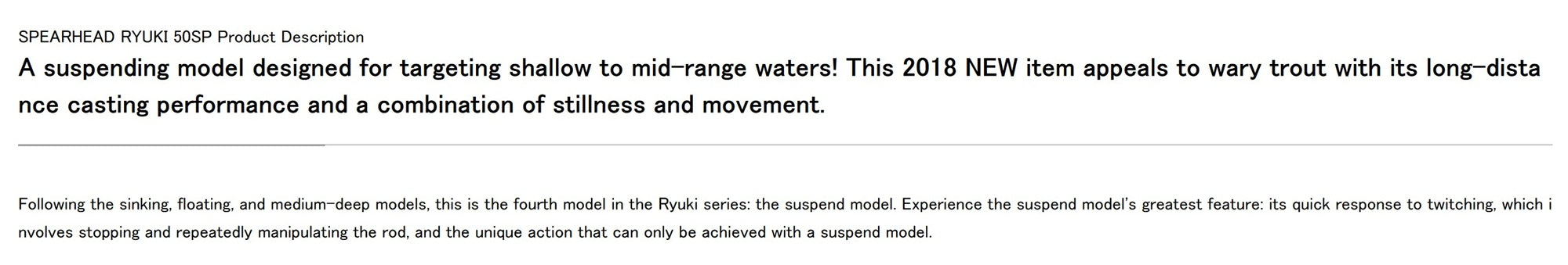 Duo Spearhead Ryuki 50SP Suspend Lure CNI4144 (5209)
