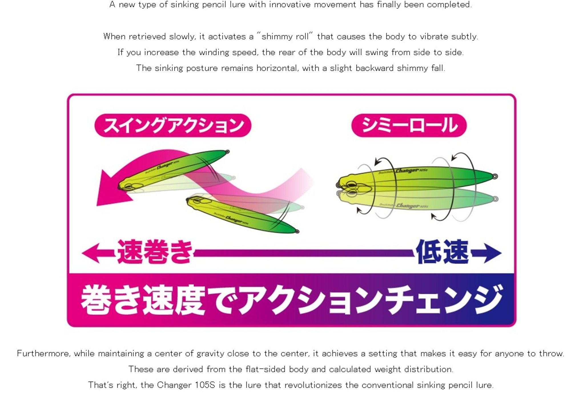 Duo Beach Walker Changer 105S Sinking Lure CPAZ646 (7210)