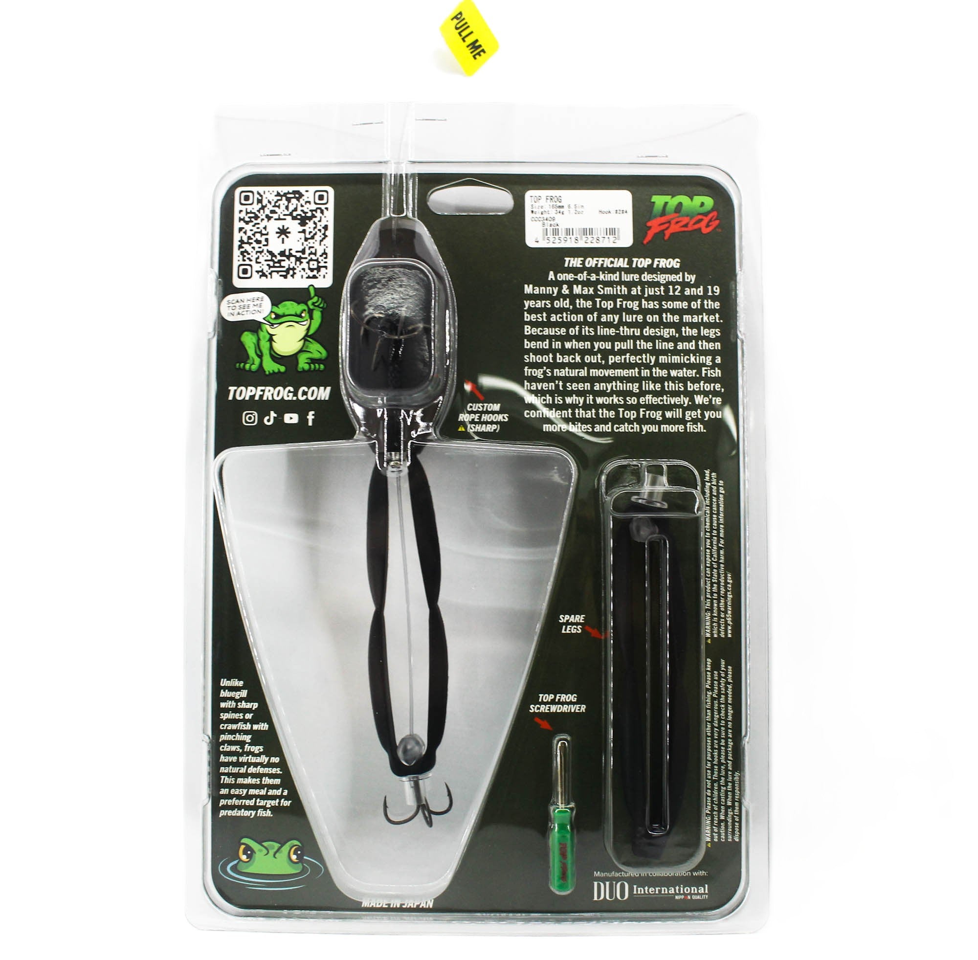 Duo Top Frog 165mm 34 grams Floating Lure Black (8712)