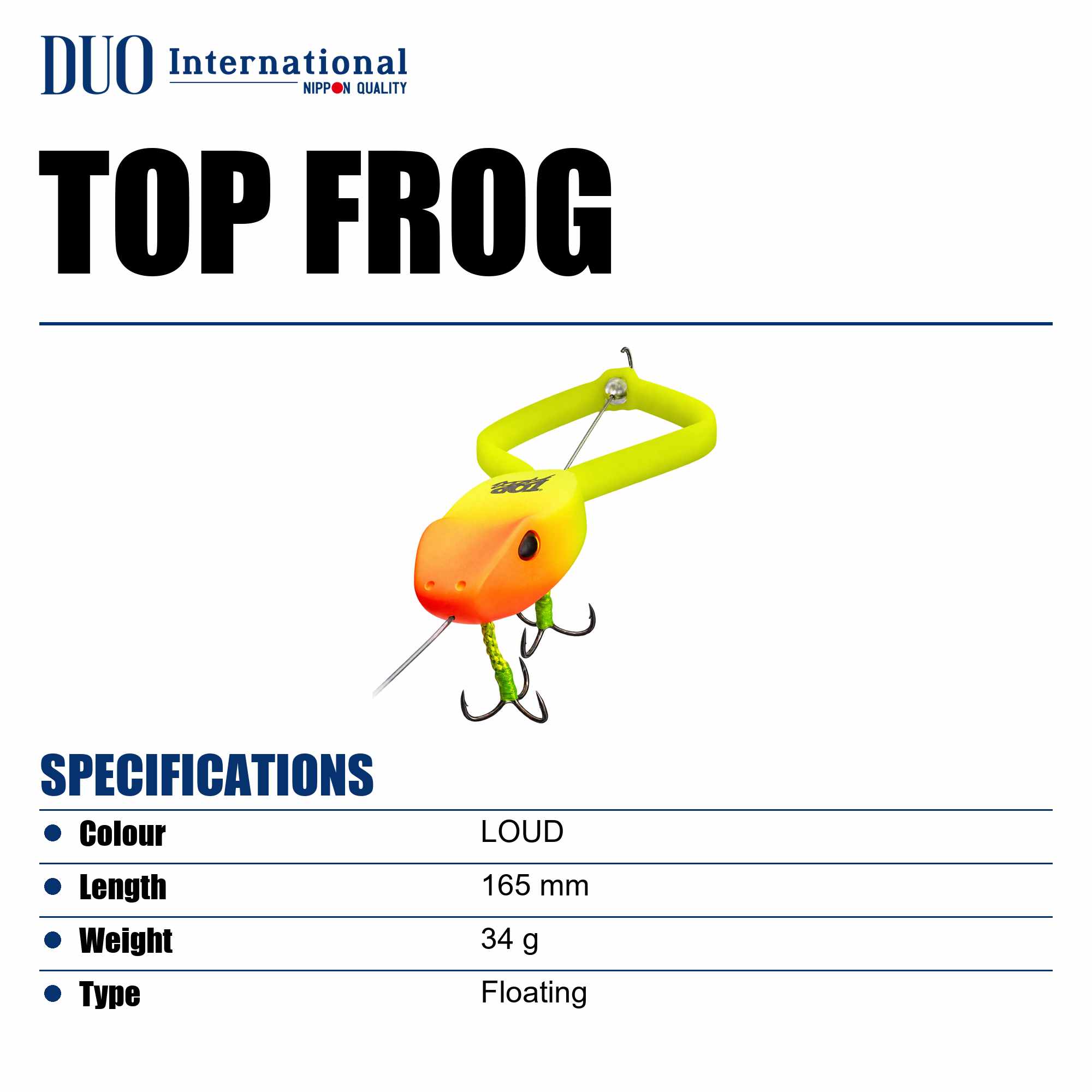 Duo Top Frog 165mm 34 grams Floating Lure Loud (8736)