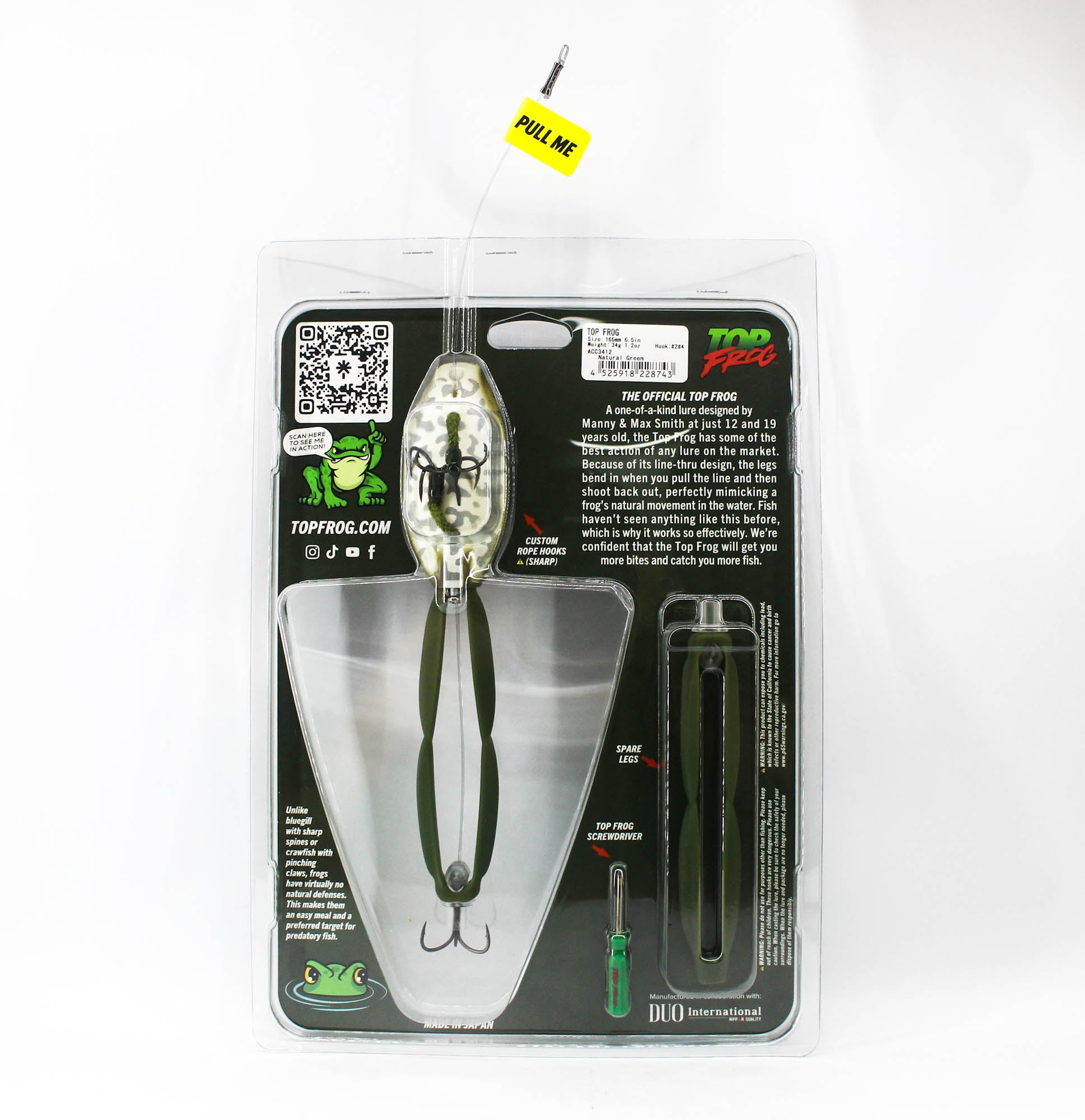 Duo Top Frog 165mm 34 grams Floating Lure Natural Green (8743)