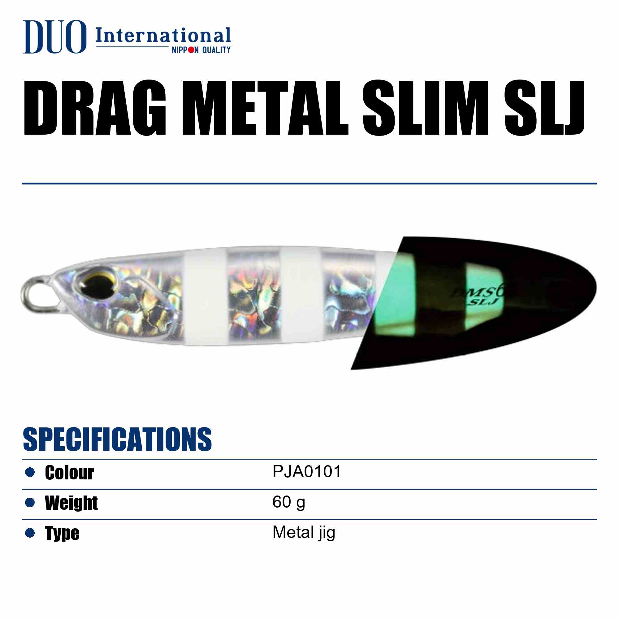 Duo Metal Jig Drag Metal Slim SLJ 60 grams PJA0101 (5017)