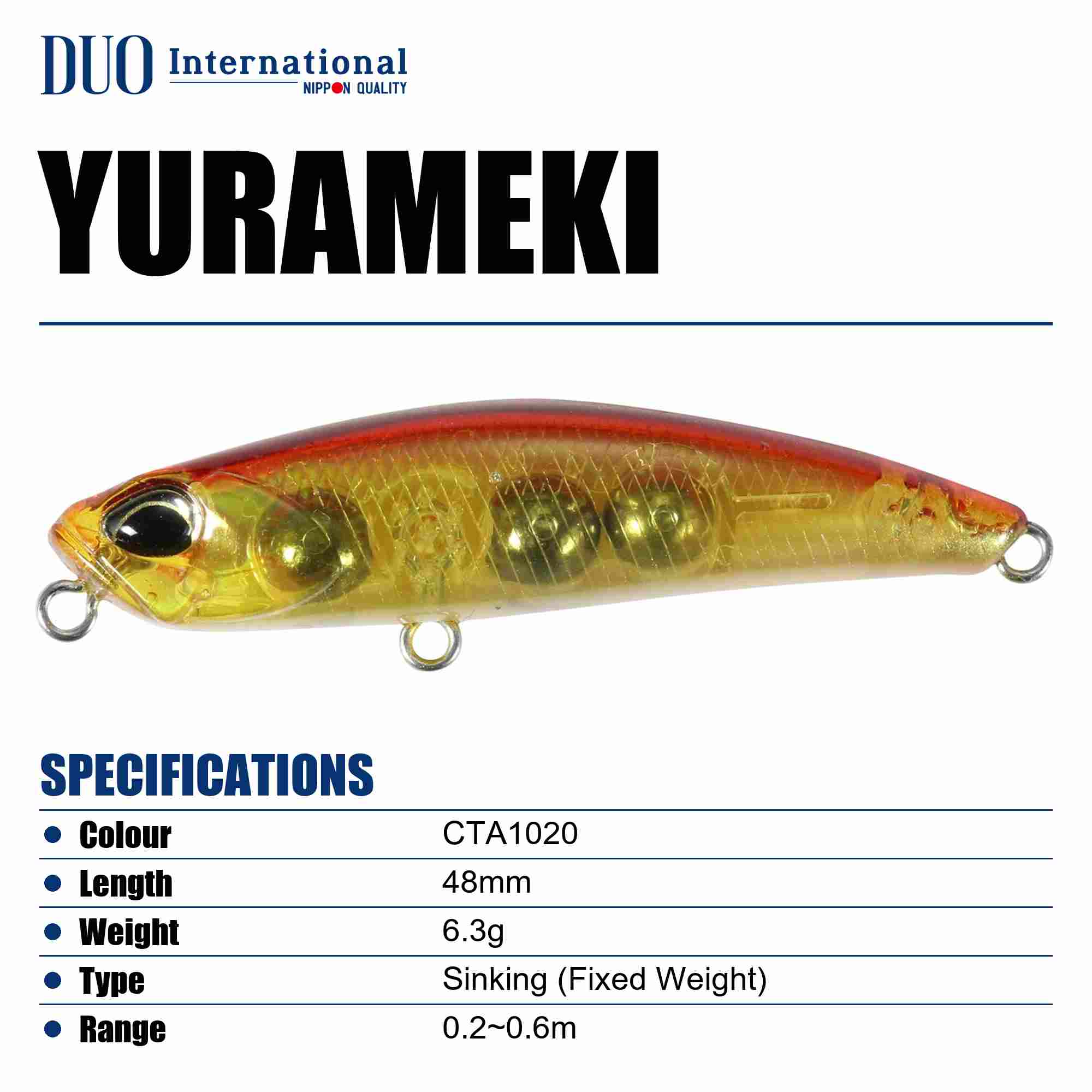 Duo Tetra Works Yurameki 48 mm Sinking Lure CTA1020 (9732)