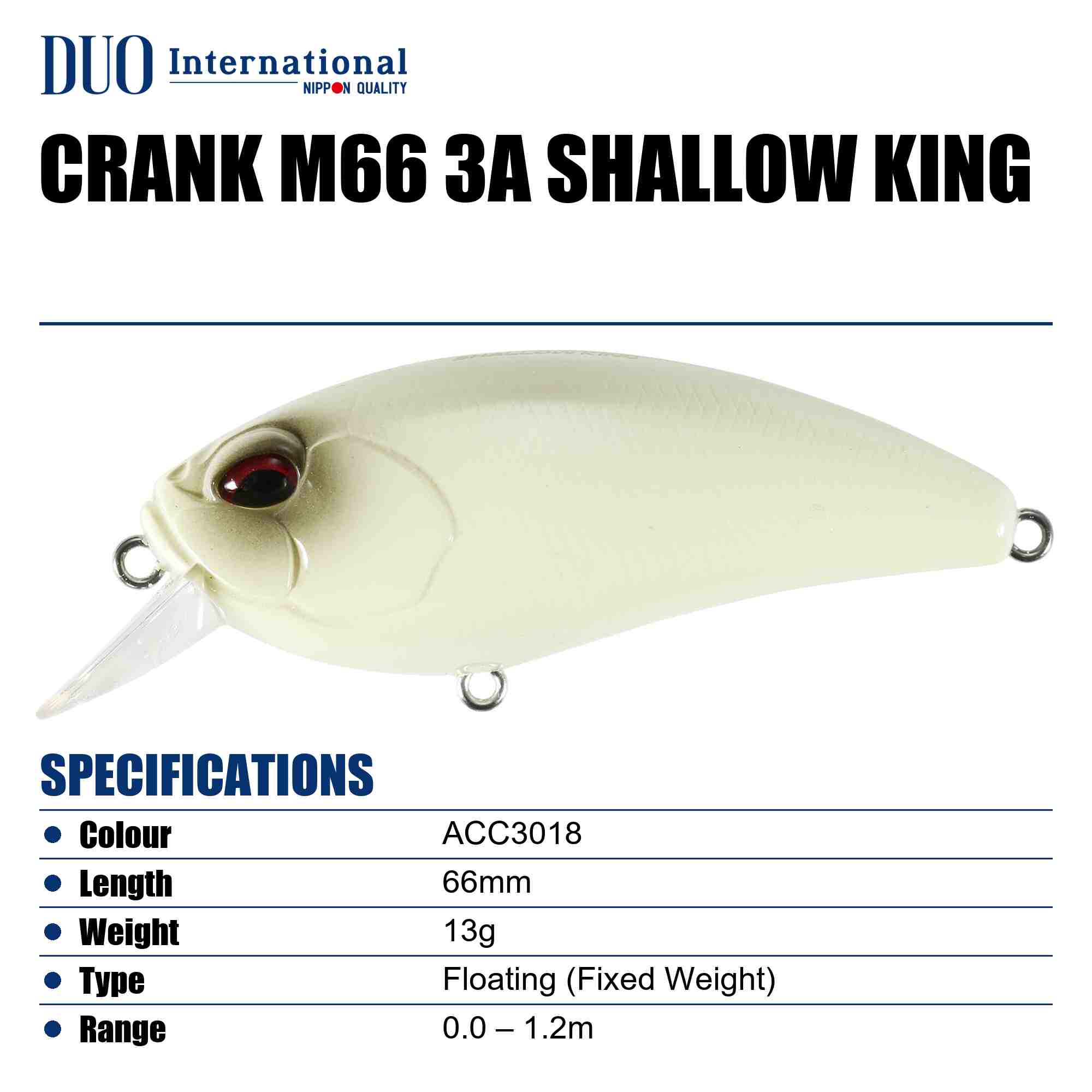 Duo Realis Crank M66 3A Shallow King Floating Lure ACC3018 (0288)