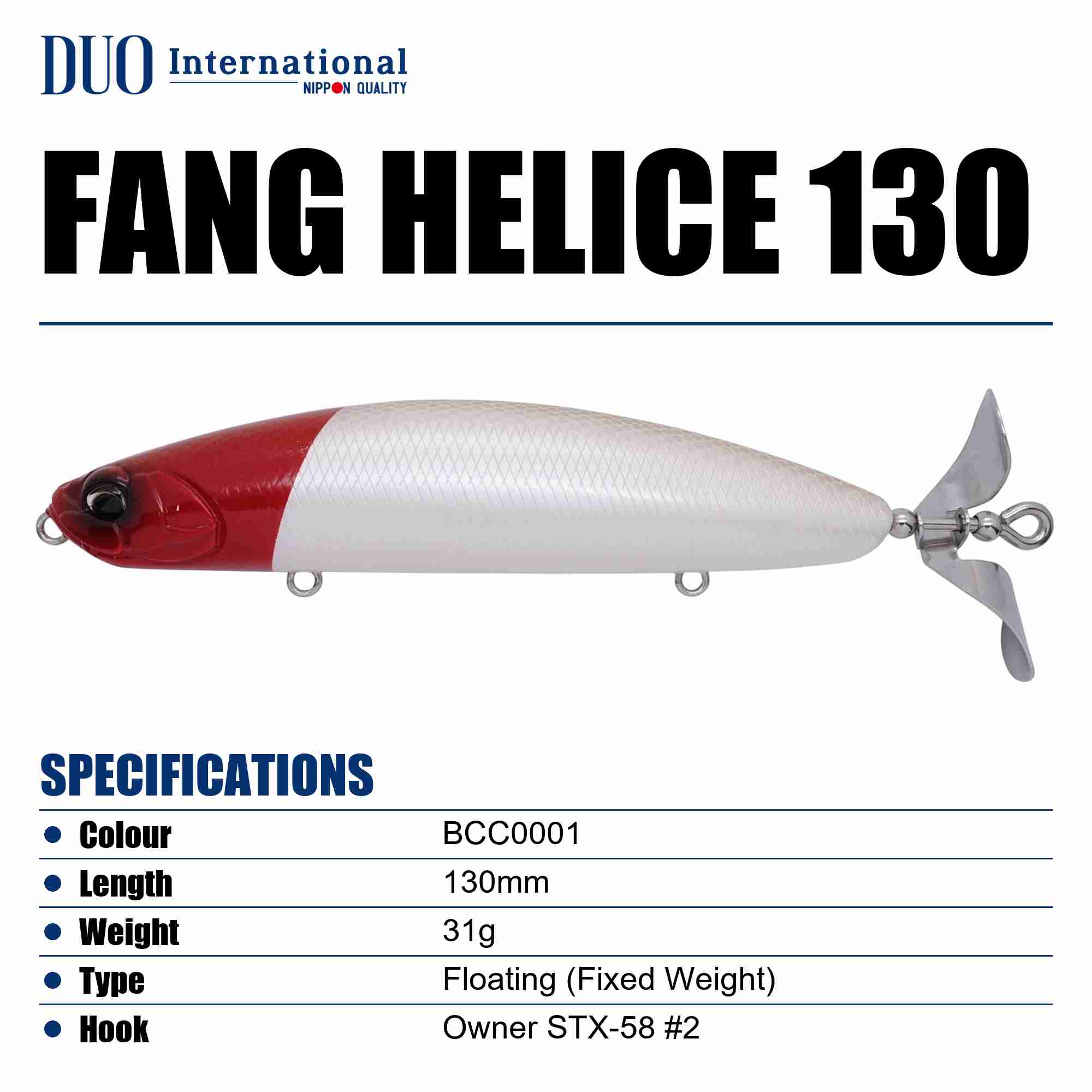 Duo Realis Fang Helice 130 Floating Lure BCC0001 (0974)