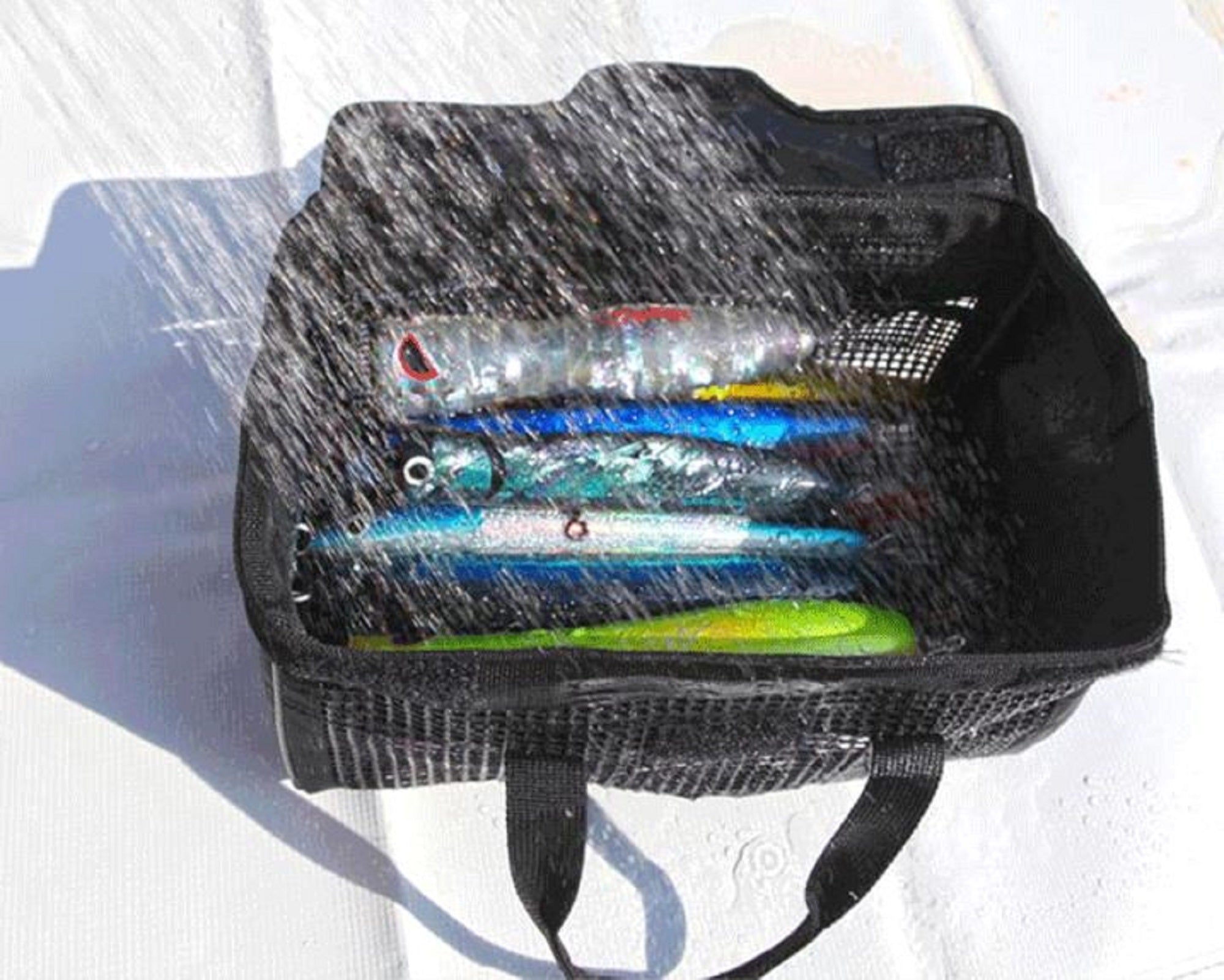 Hots Mesh Bag PVC Heavy Duty 30 x 17 x 17 cm Size M Black (0143)