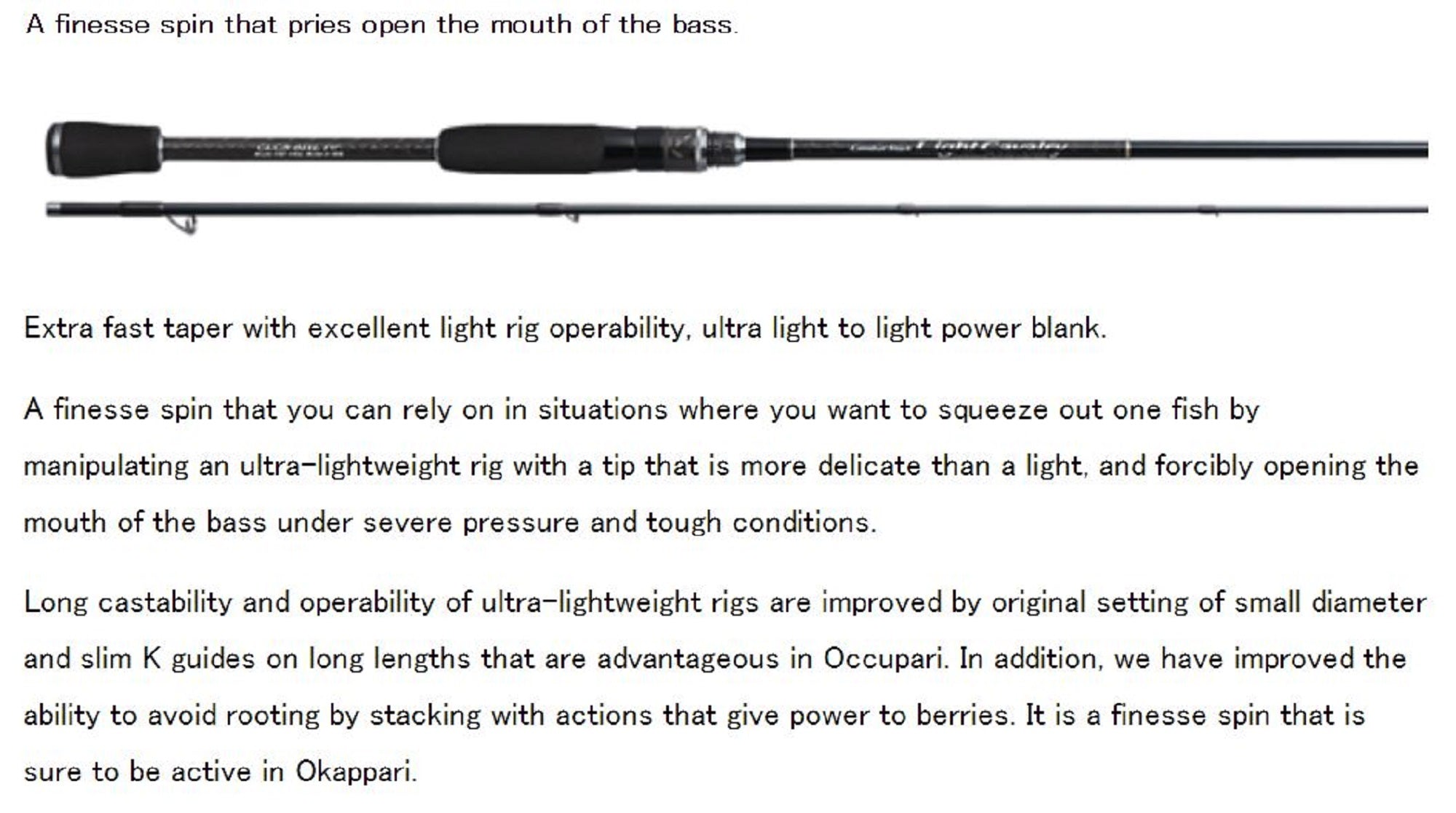 Evergreen Rod Spinning Light Calvary CLCS-611L 2 Piece (1131)