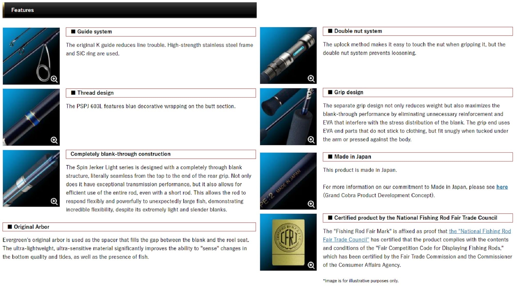 Evergreen Rod Spinning Poseidon Spin Jerker PSPJ 603 L (1345)