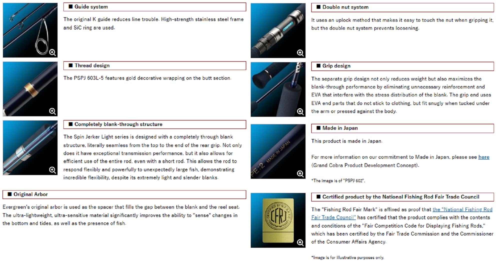 Evergreen Rod Spinning Poseidon Spin Jerker PSPJ 603L-5 (1352)