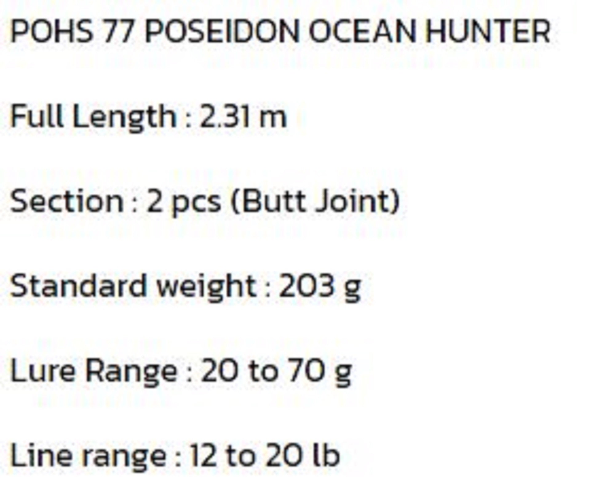 Evergreen Rod Spinning Poseidon Ocean Hunter POHS 77 (1396)