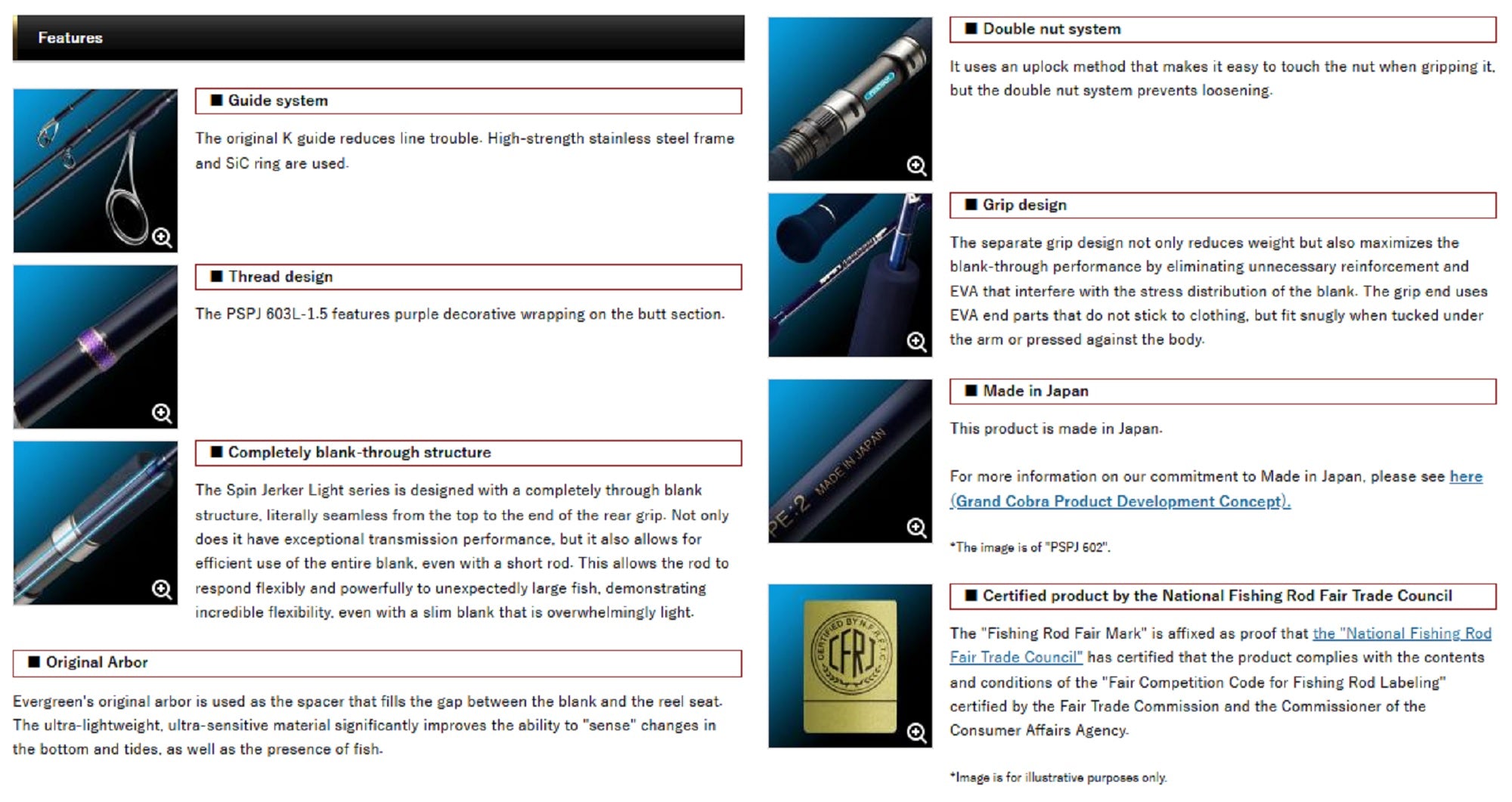 Evergreen Rod Spinning Poseidon Spin Jerker PSPJ 603L-1.5 (7664)