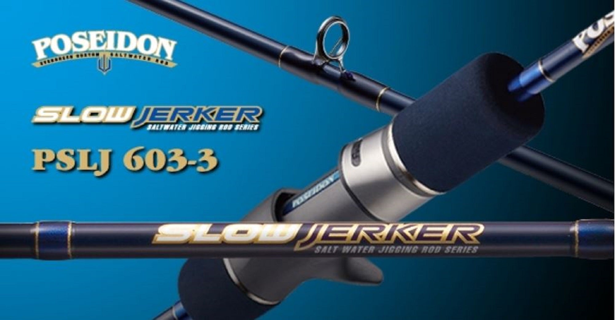 Evergreen Rod Baitcast Poseidon Slow Jerker PSLJ 603-3 Blue (0367)