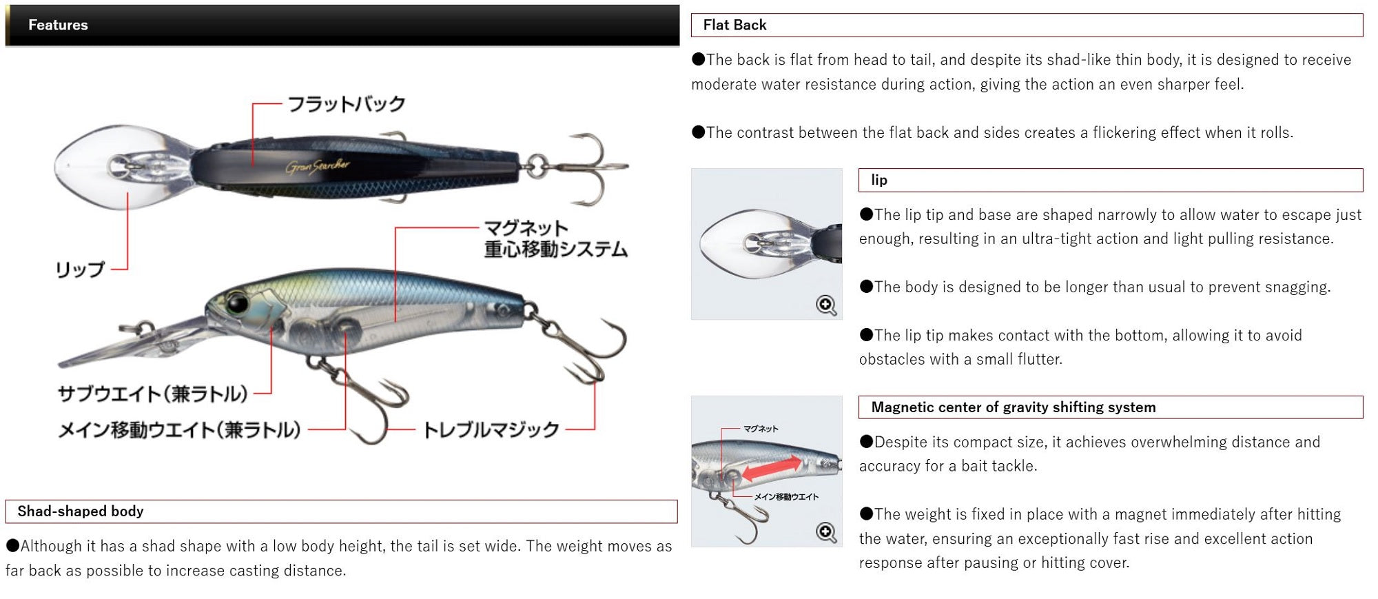 Evergreen Gran Searcher Shad 65mm Floating Lure 371 (2279)