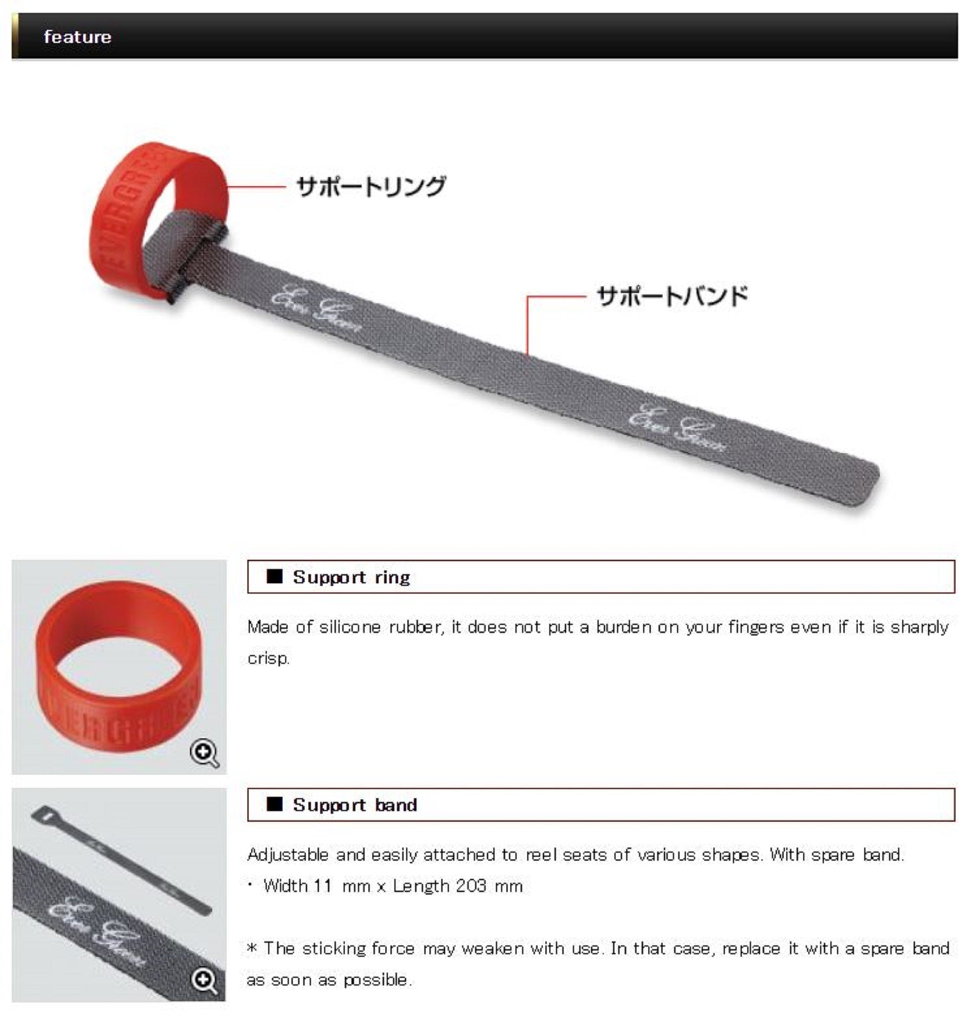 Evergreen EG Palming Supporter Baitcast Size LL Diameter 26mm Red (9711)