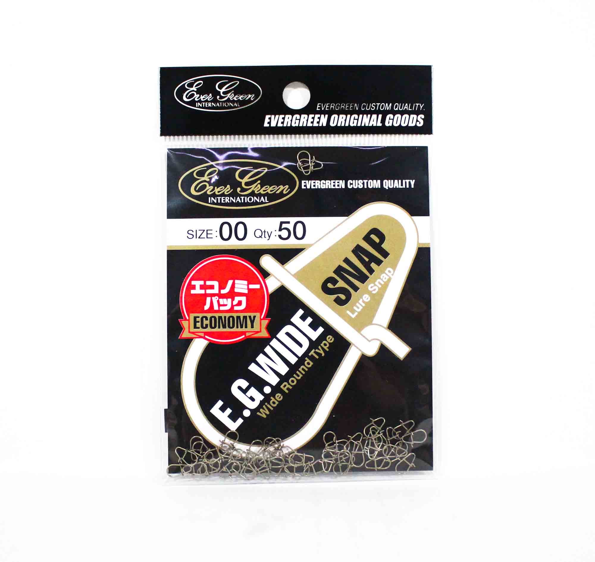 Evergreen Lure Wide Snap Bulk Pack Size 00 (7457)