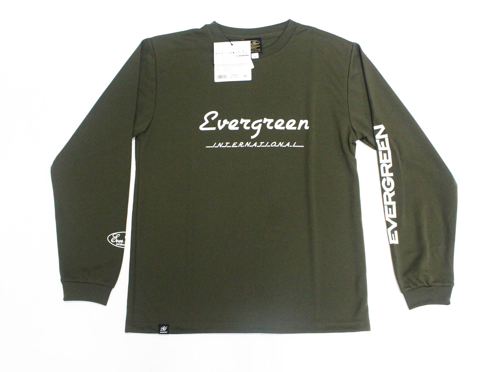 Evergreen T-Shirt Dry Fit Long Sleeve F Type Size M Green (0037)
