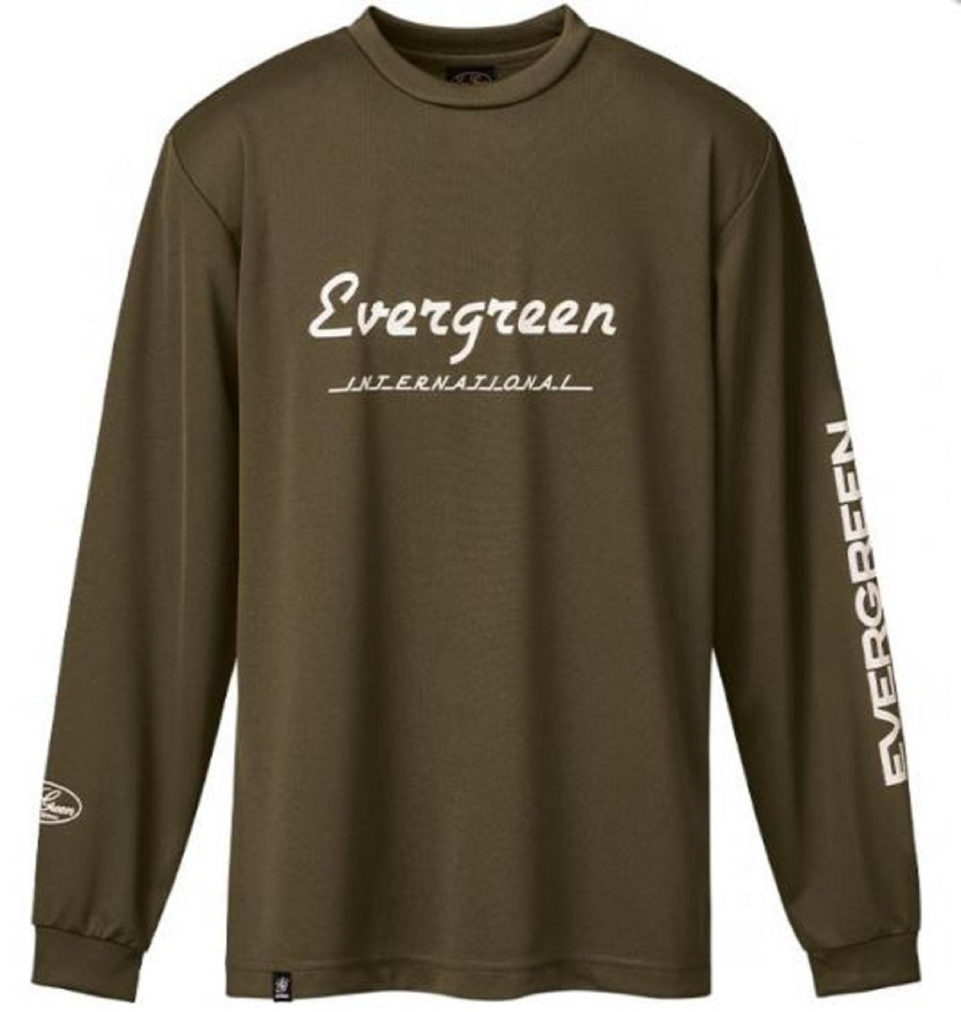 Evergreen T-Shirt Dry Fit Long Sleeve F Type Size M Green (0037)