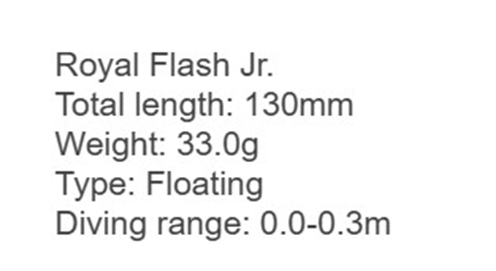 Evergreen Royal Flash JR 130 mm 33 grams Floating Lure 788 (1911)