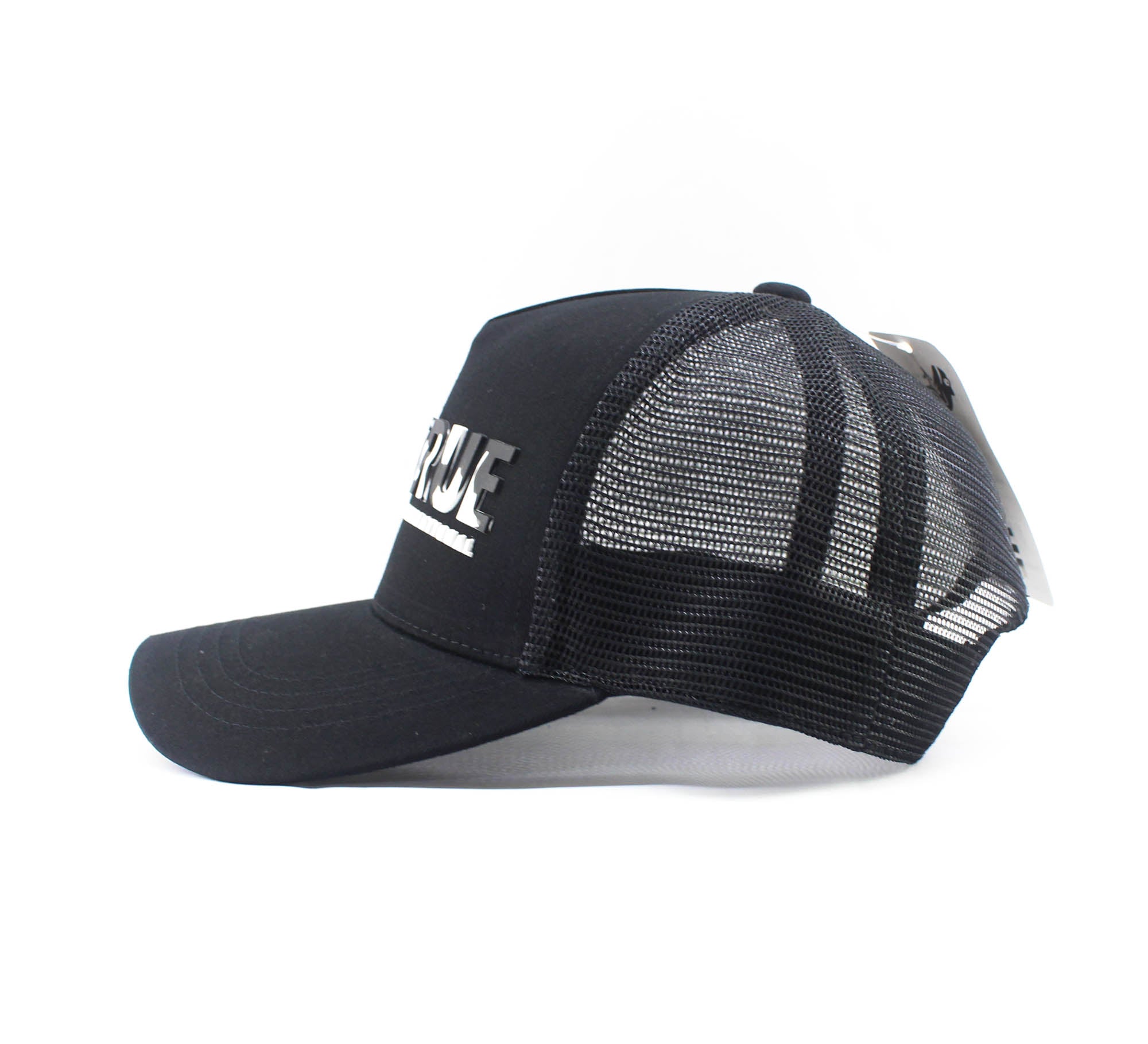 Evergreen Cap B True Rubber Logo Mesh Cap Japan Free Size BK (5148)