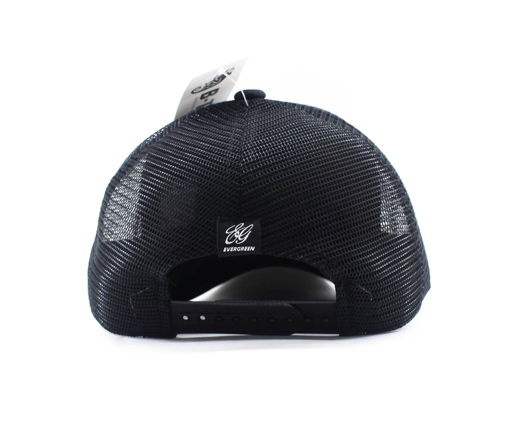 Evergreen Cap B True Rubber Logo Mesh Cap Japan Free Size BK (5148)