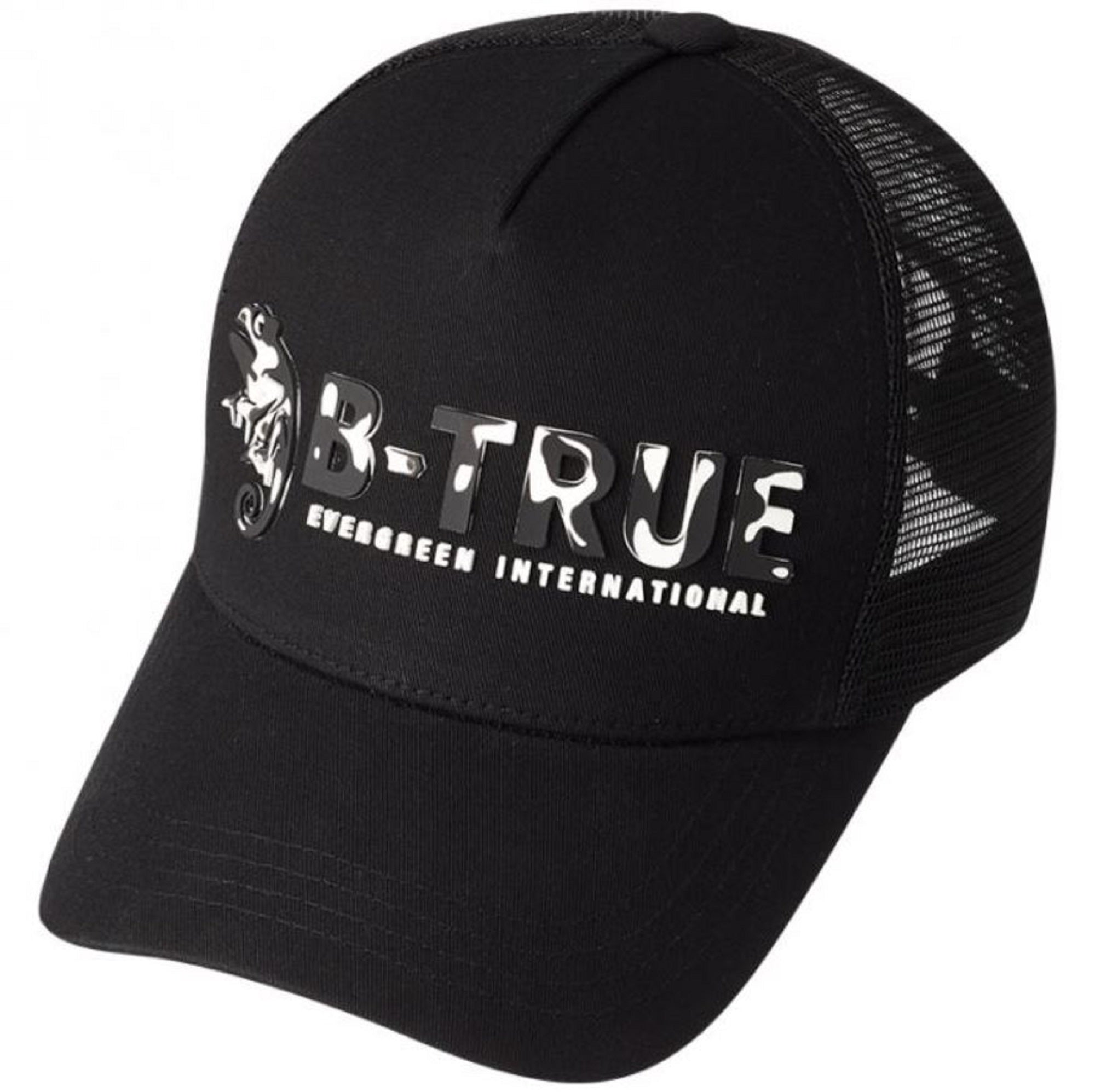Evergreen Cap B True Rubber Logo Mesh Cap Japan Free Size BK (5148)