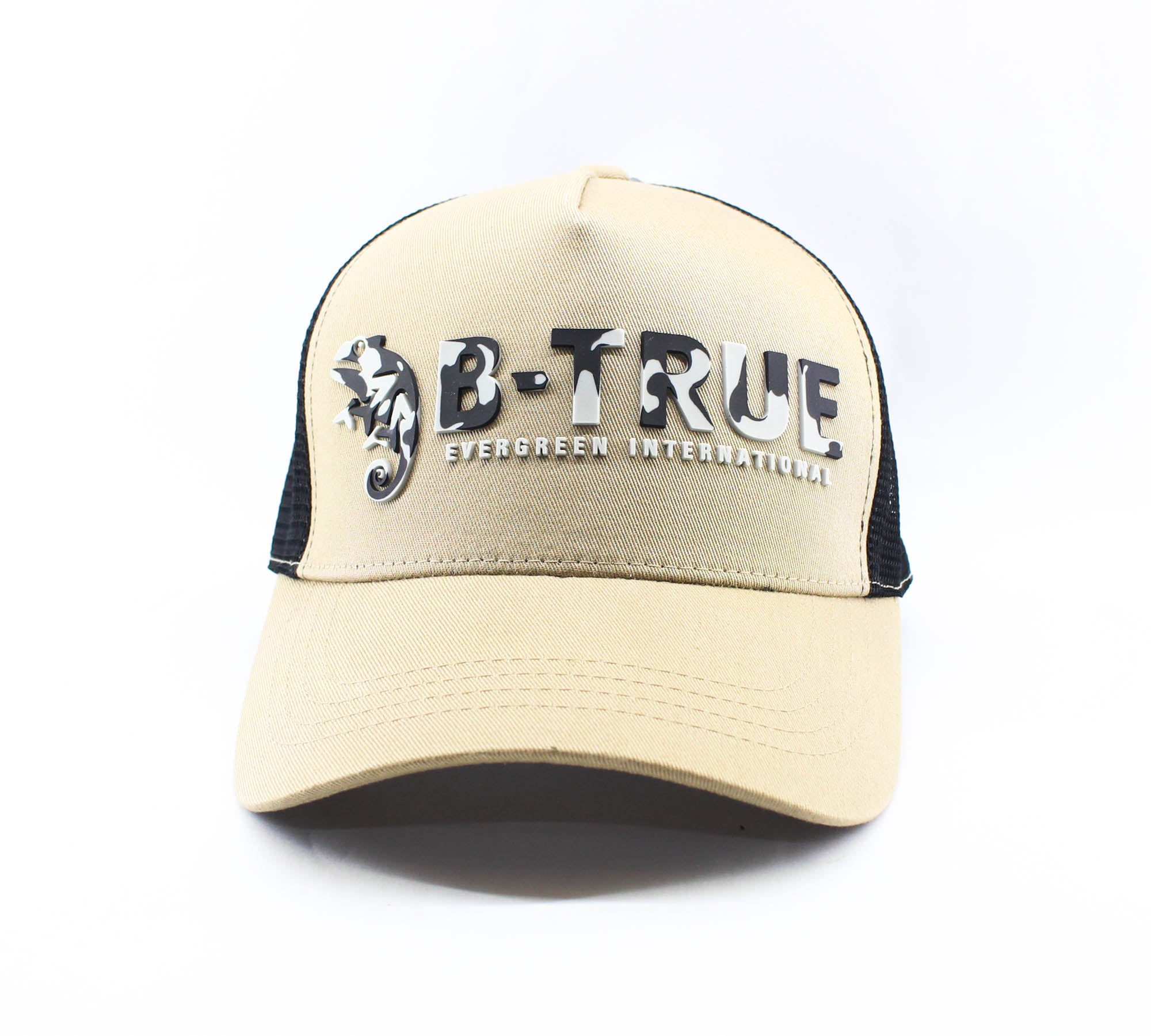 Evergreen Cap B True Rubber Logo Mesh Cap Japan Free Size BE/BK (5162)