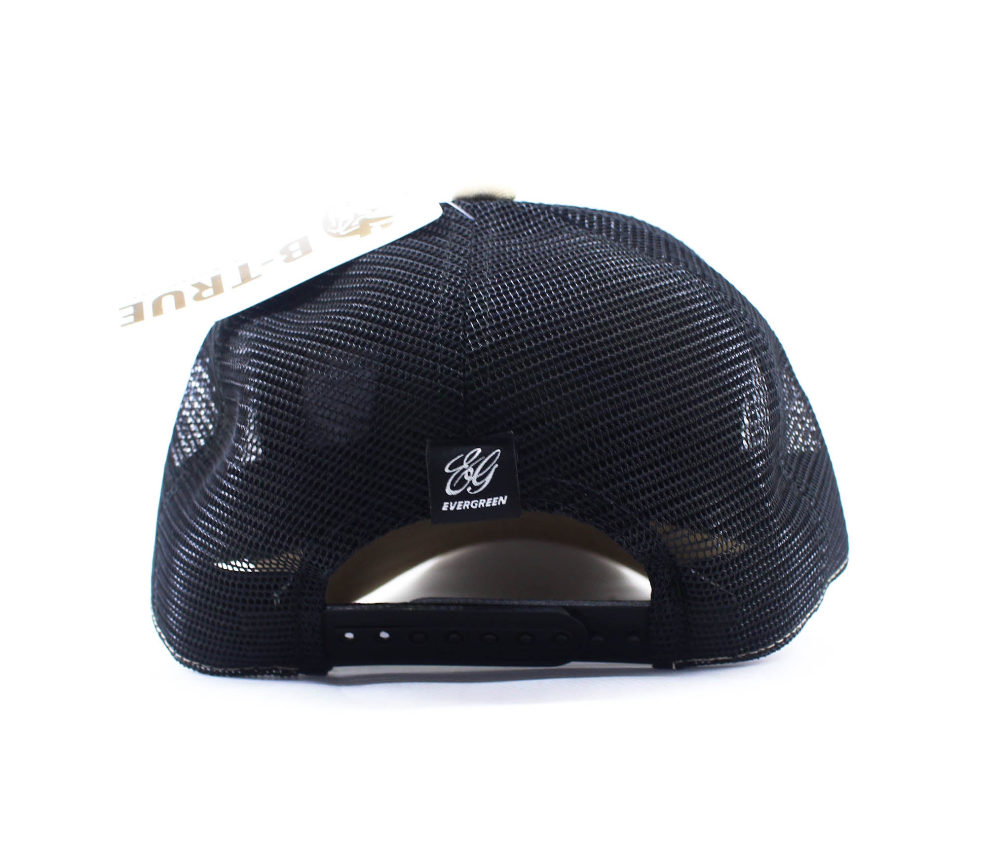 Evergreen Cap B True Rubber Logo Mesh Cap Japan Free Size BE/BK (5162)