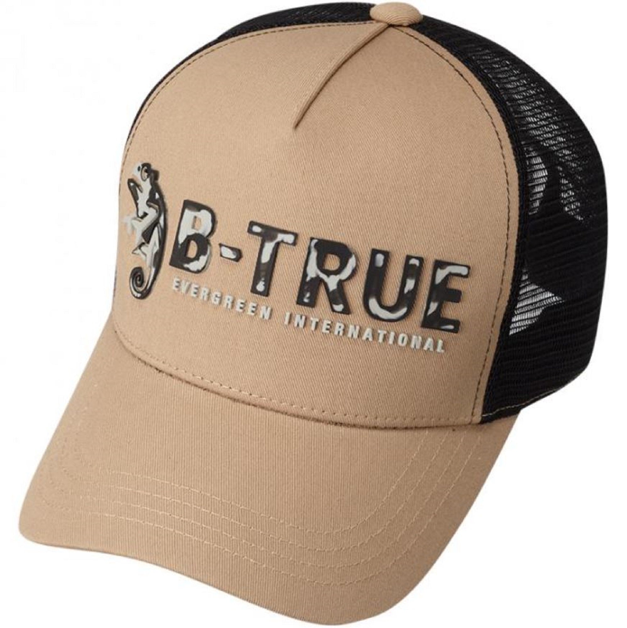 Evergreen Cap B True Rubber Logo Mesh Cap Japan Free Size BE/BK (5162)
