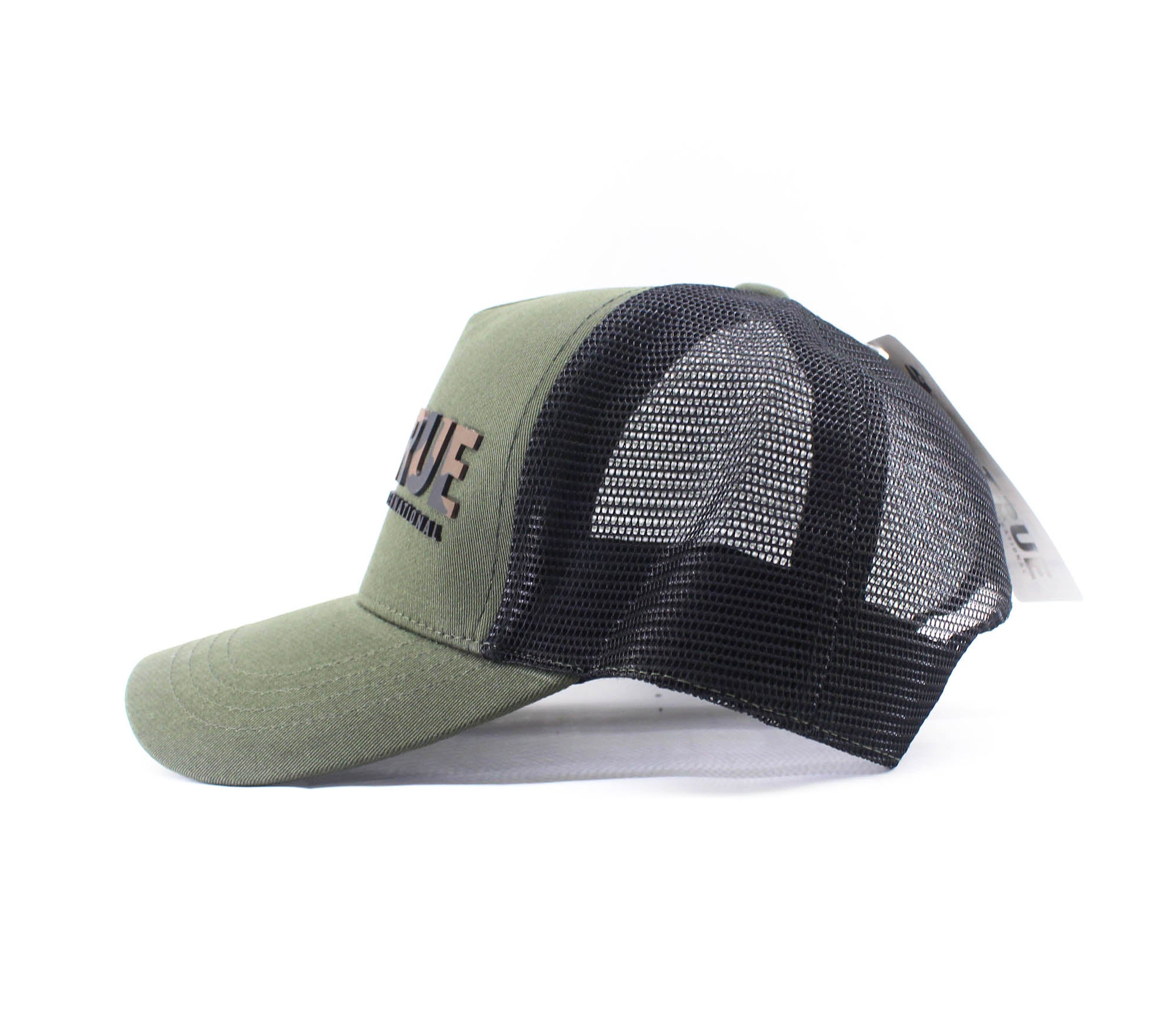 Evergreen Cap B True Rubber Logo Mesh Cap Japan Free Size KH/BK (5179)